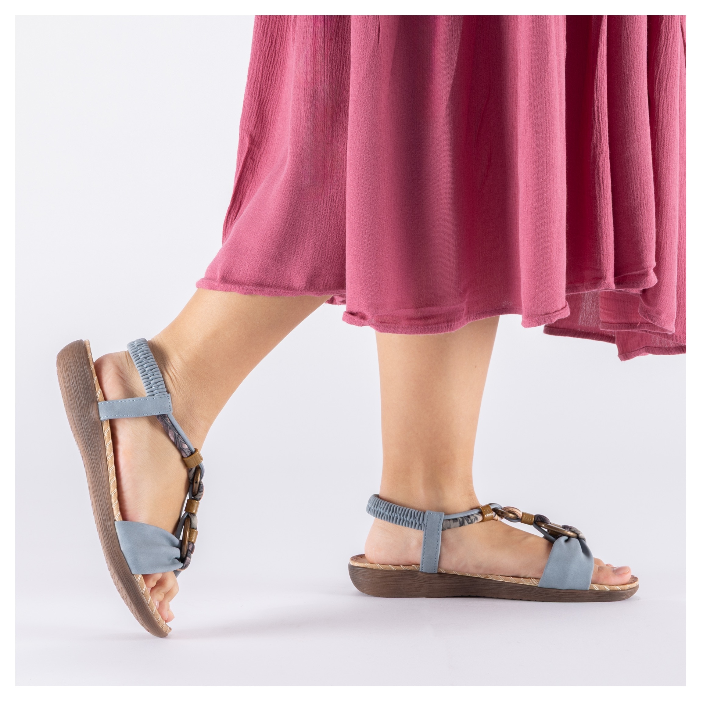 Rieker Sandale  Chaussure d'été, chaussure de vacances, bride arrière avec élastique