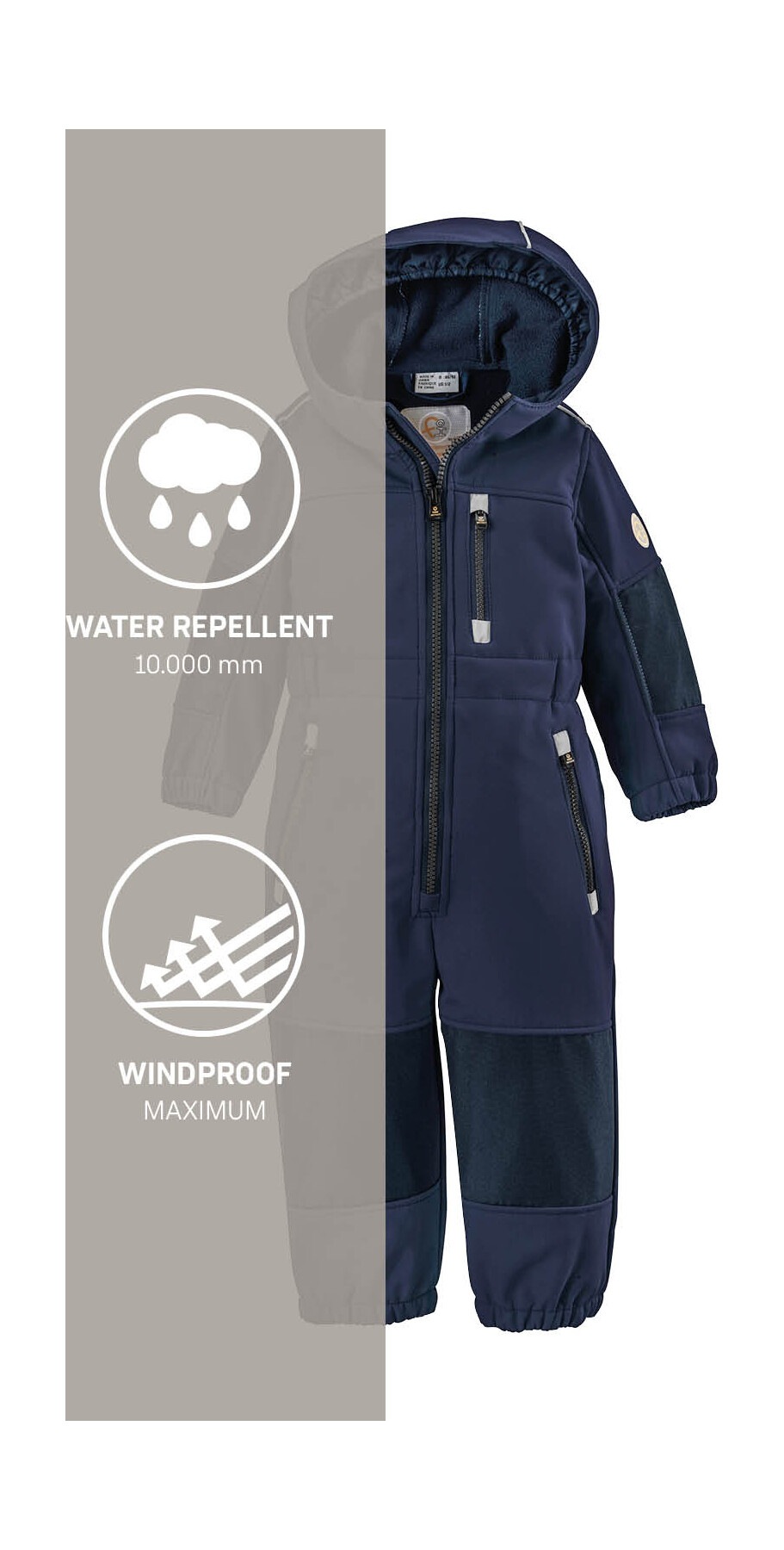 first instinct by killtec Overall »FIOW 35 MNS ONPC«, Softshellanzug mit Fleece Innen, wasserabweisend, winddicht