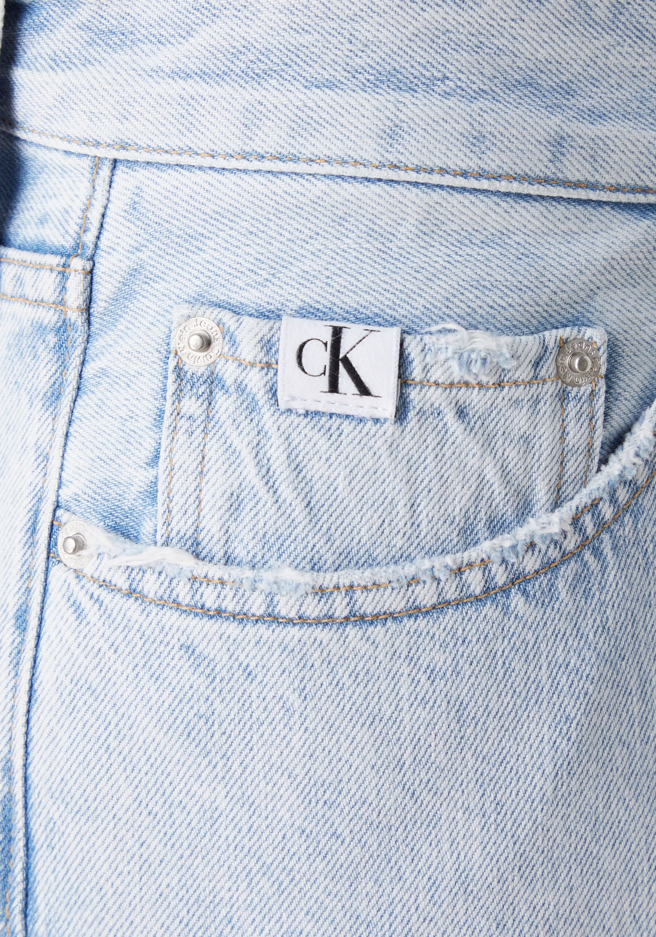 TAPER«, »REGULAR Klein auf Klein Calvin versandkostenfrei Tapered-fit-Jeans Calvin ♕ Leder-Badge mit Jeans