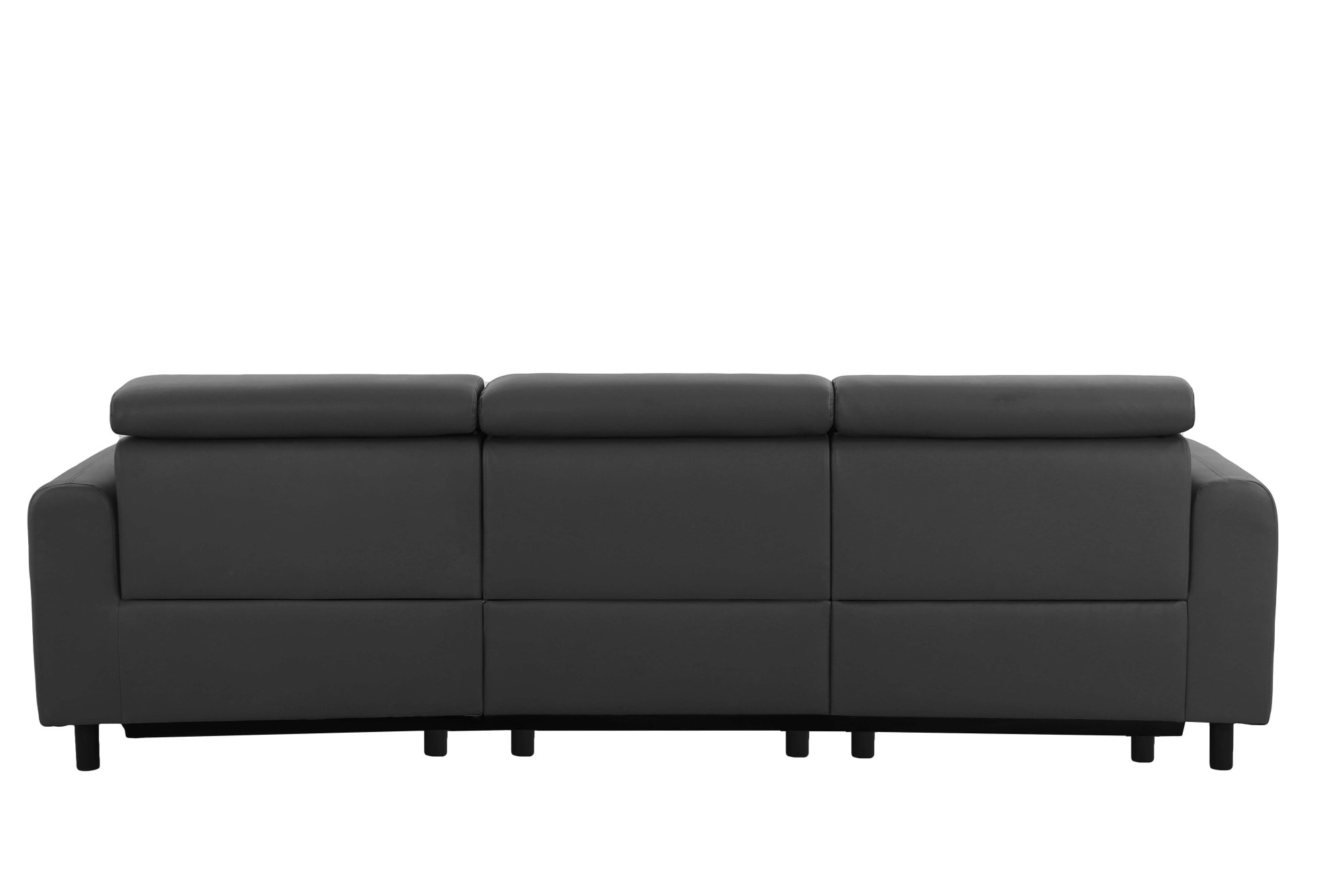 Home affaire Ecksofa »SKAANE Lederoptik, L-Form, 274 cm, manuelle/elektrische Relaxfunktion,« rundes Design, Kopfteilverstellung, Federkernpolsterung