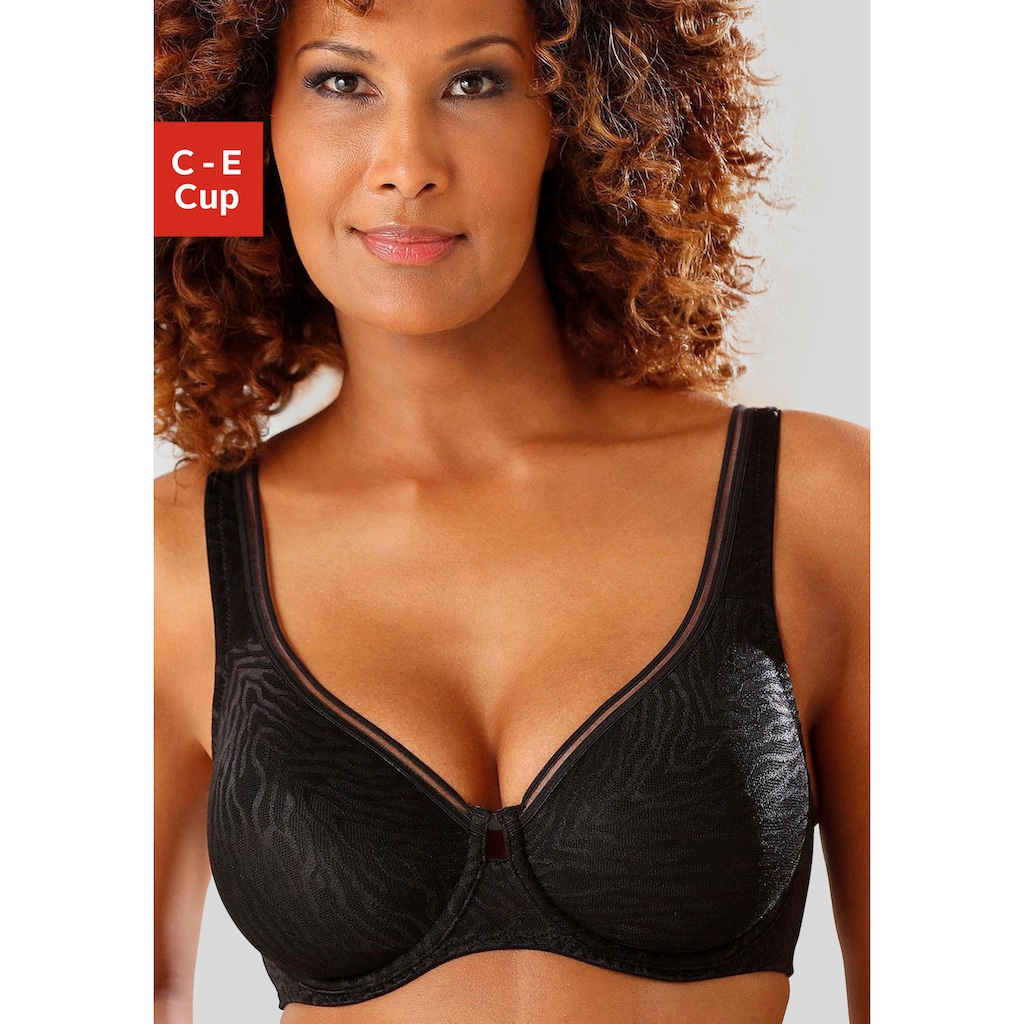 Soutien-gorge minimiseur à armatures Nuance doublé de dentelle jacquard