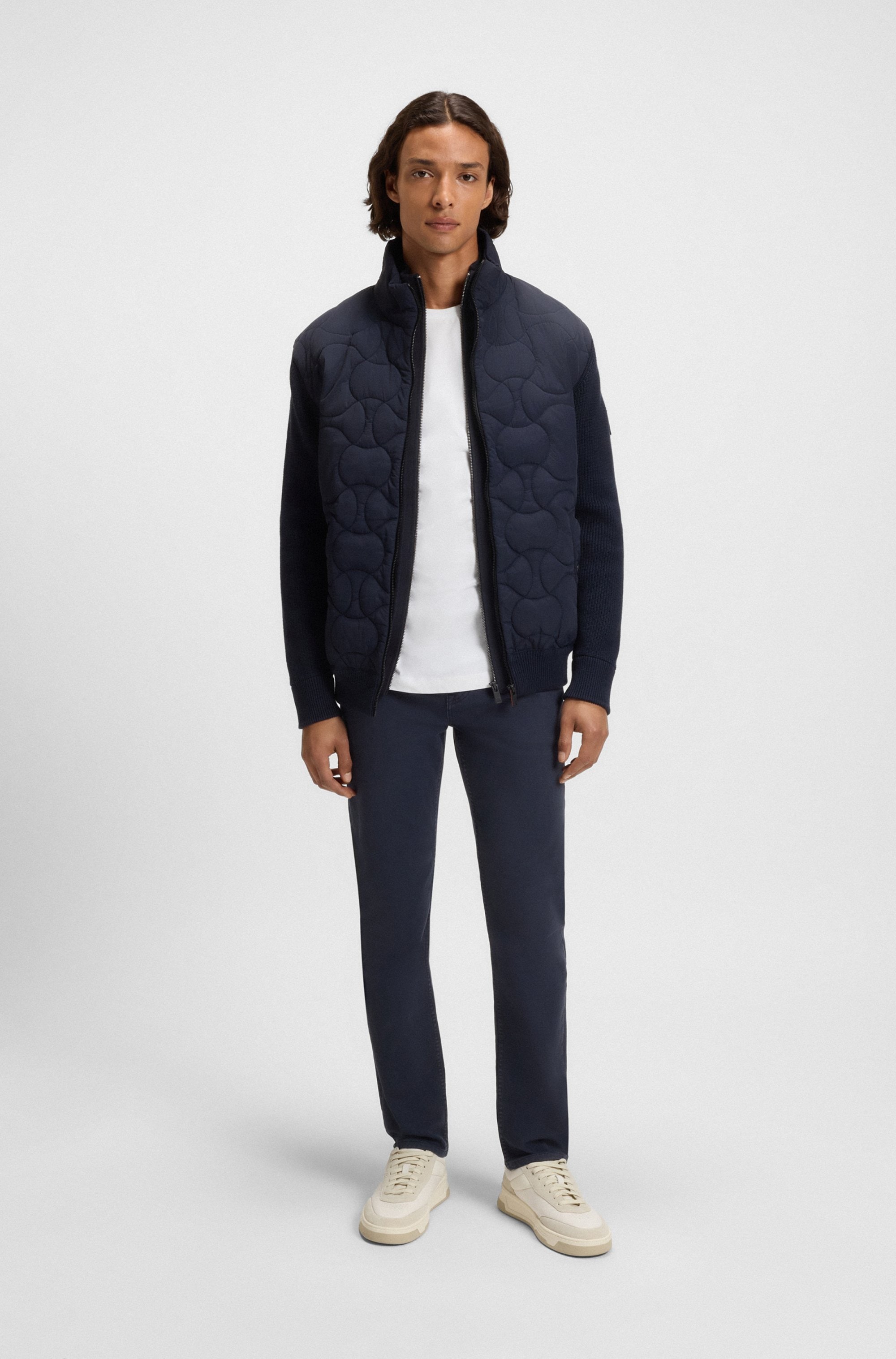 BOSS ORANGE Veste en tricot »Kanozip« mit Reissverschluss