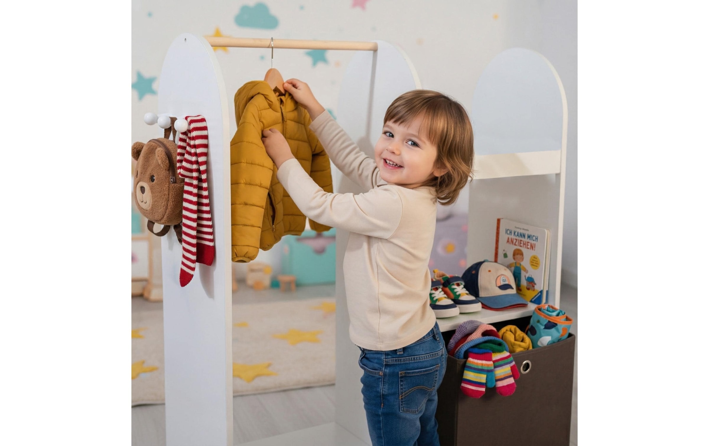 relaxdays Garderobe »mit Stoffbox«