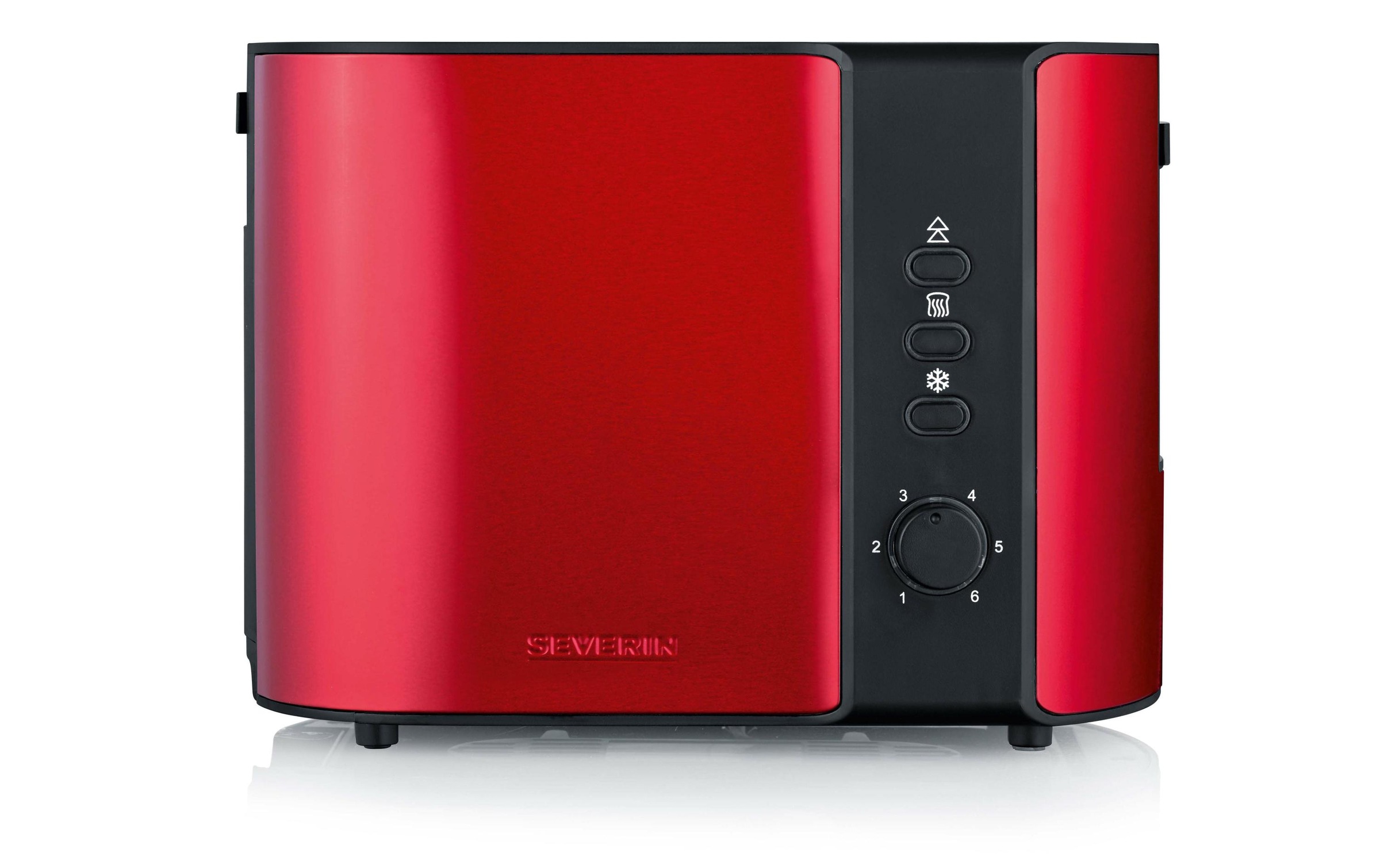 Severin Toaster »AT 2217 Rot Schwarz«, 800 W, Lieferung mit passendem CH-Fixadapter