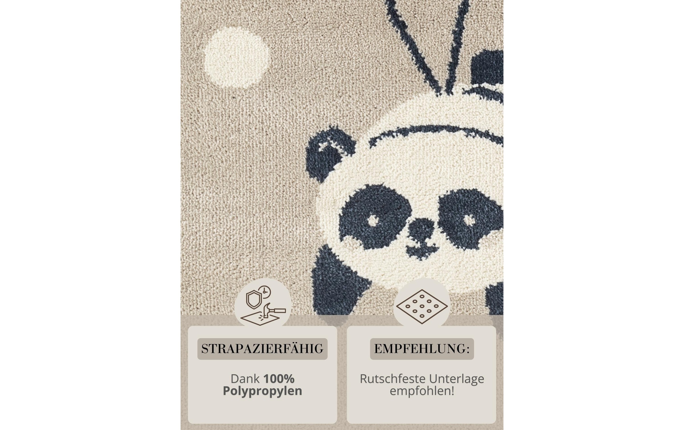 HANSE Home Kinderteppich »Dreamy Panda« rechteckig 10 mm Höhe Pflegeleicht, Weich, Kinderzimmer, Spielteppich, Spielunterlage