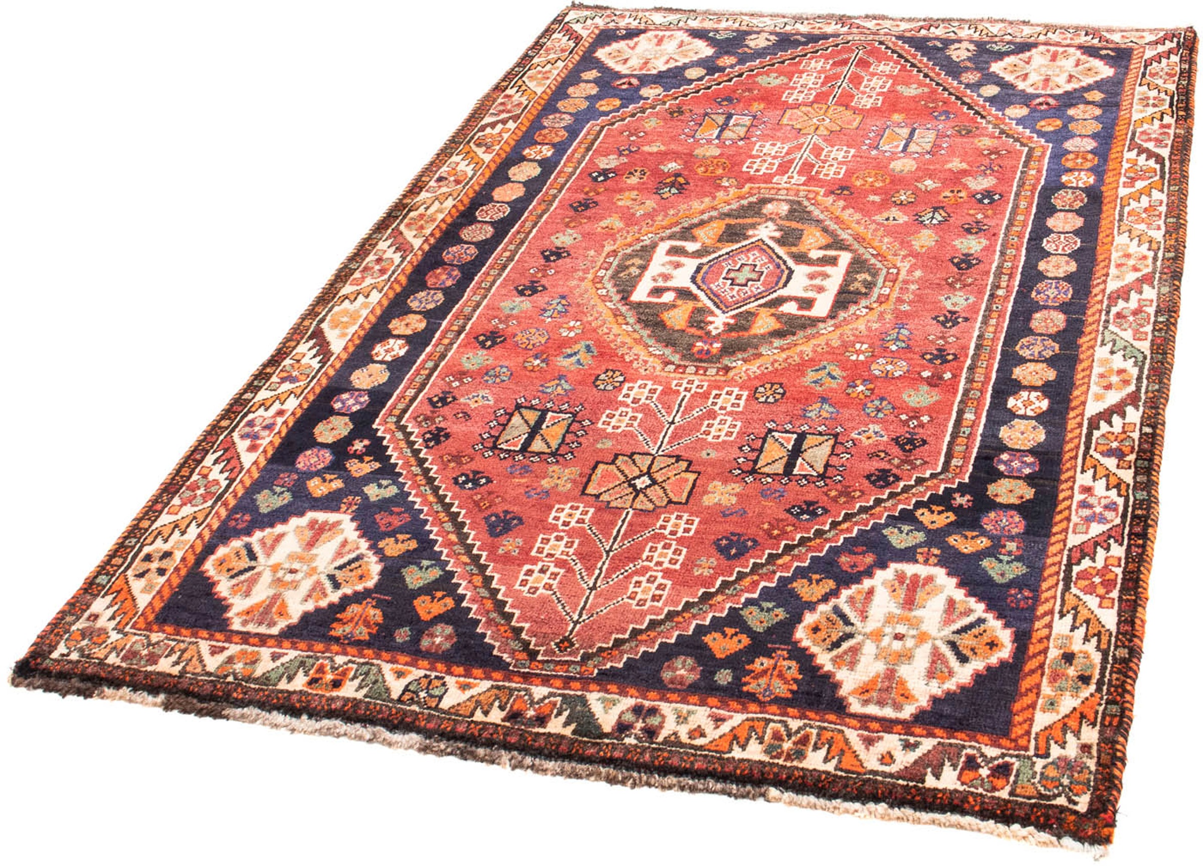 Image of morgenland Orientteppich »Perser - Nomadic - 157 x 106 cm - dunkelrot«, rechteckig, 10 mm Höhe, Wohnzimmer, Handgeknüpft, Einzelstück mit Zertifikat bei Ackermann Versand Schweiz