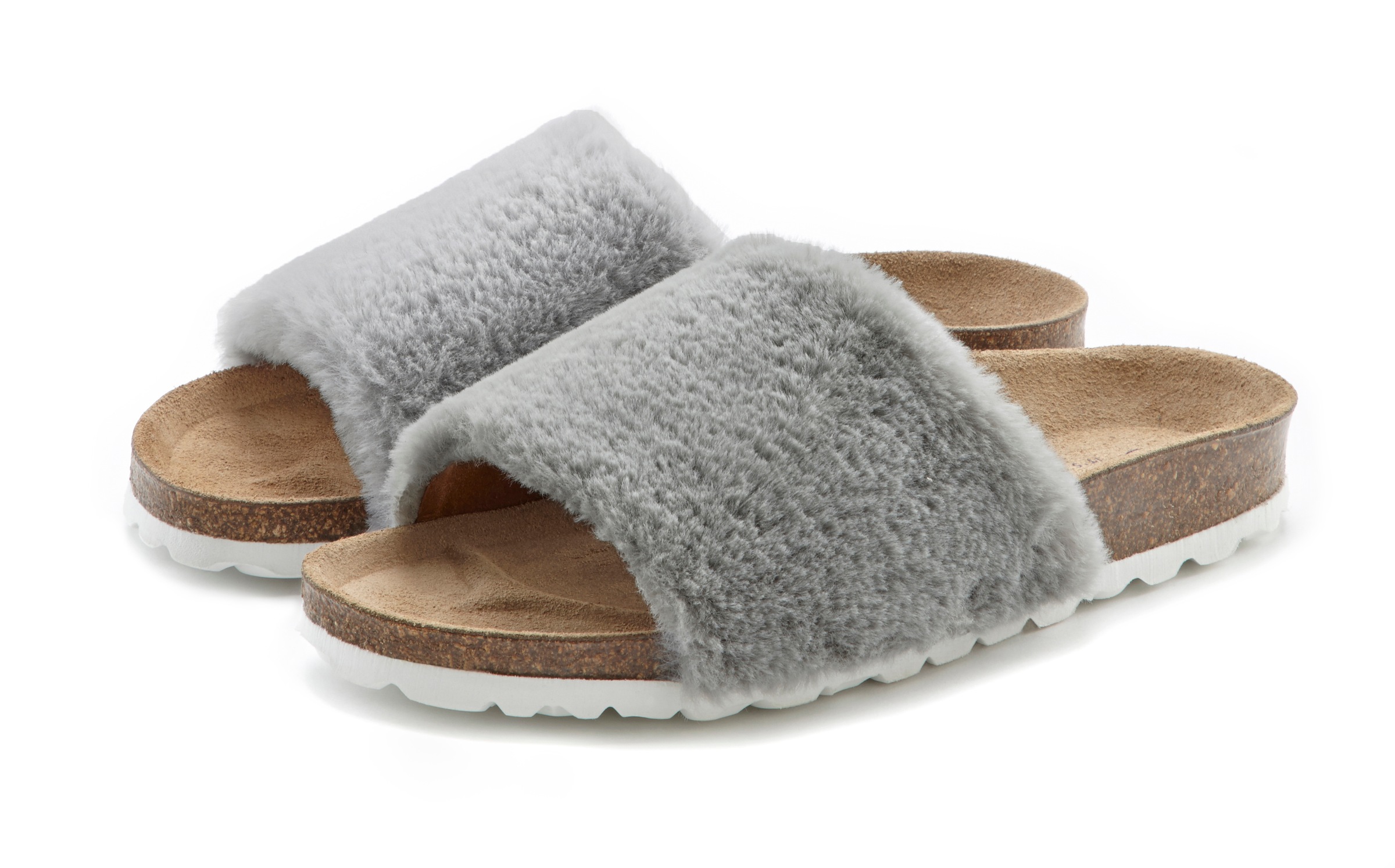 Image of LASCANA Pantolette "Hausschuh," Mule, Sandale, offener Schuh, Korkfussbett, Pantoffel