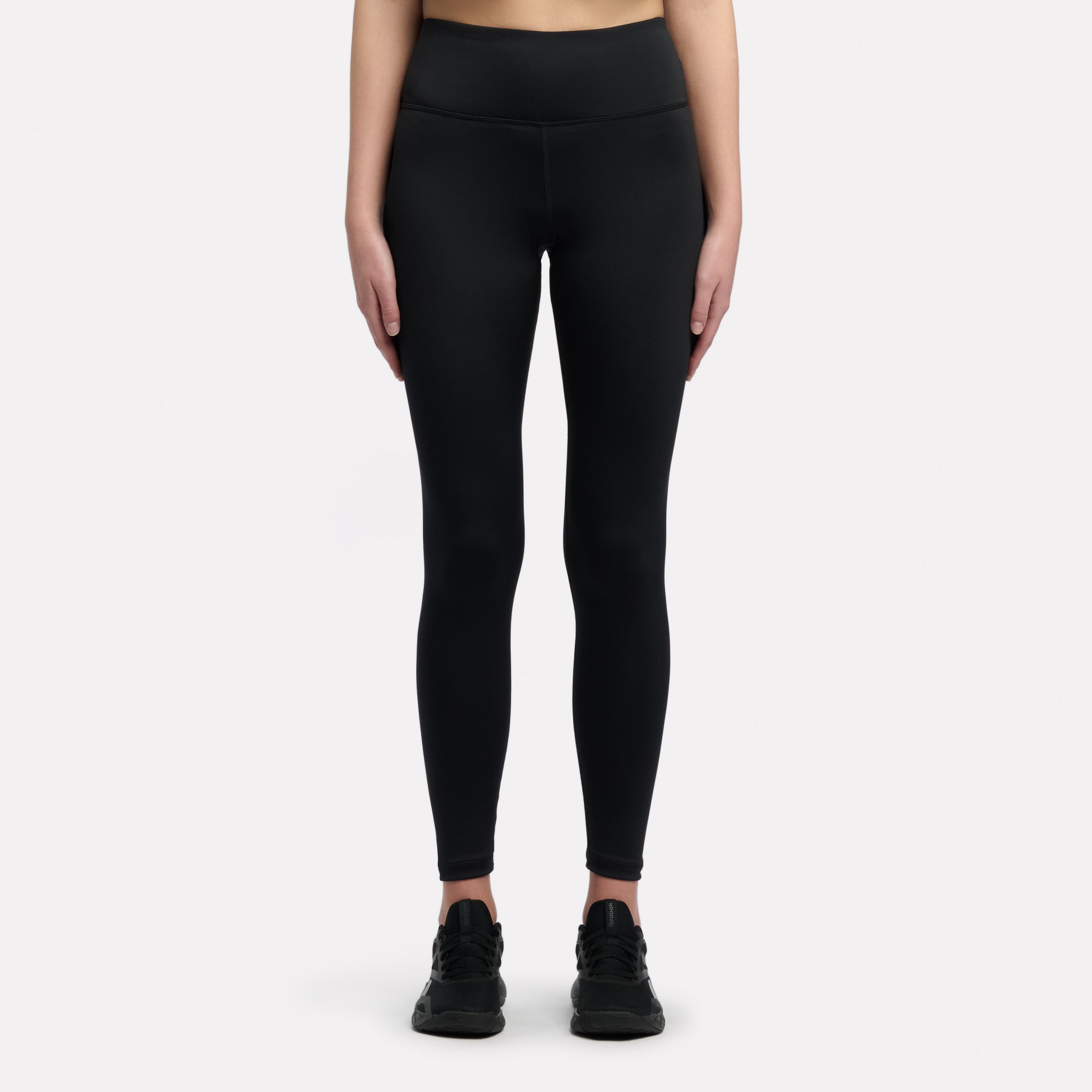 Image of Reebok Leggings "CORE HIGH RISE LEGGINGS" glatte Oberfläche, aus Polyester und Elasthan, schlanke Silhouette