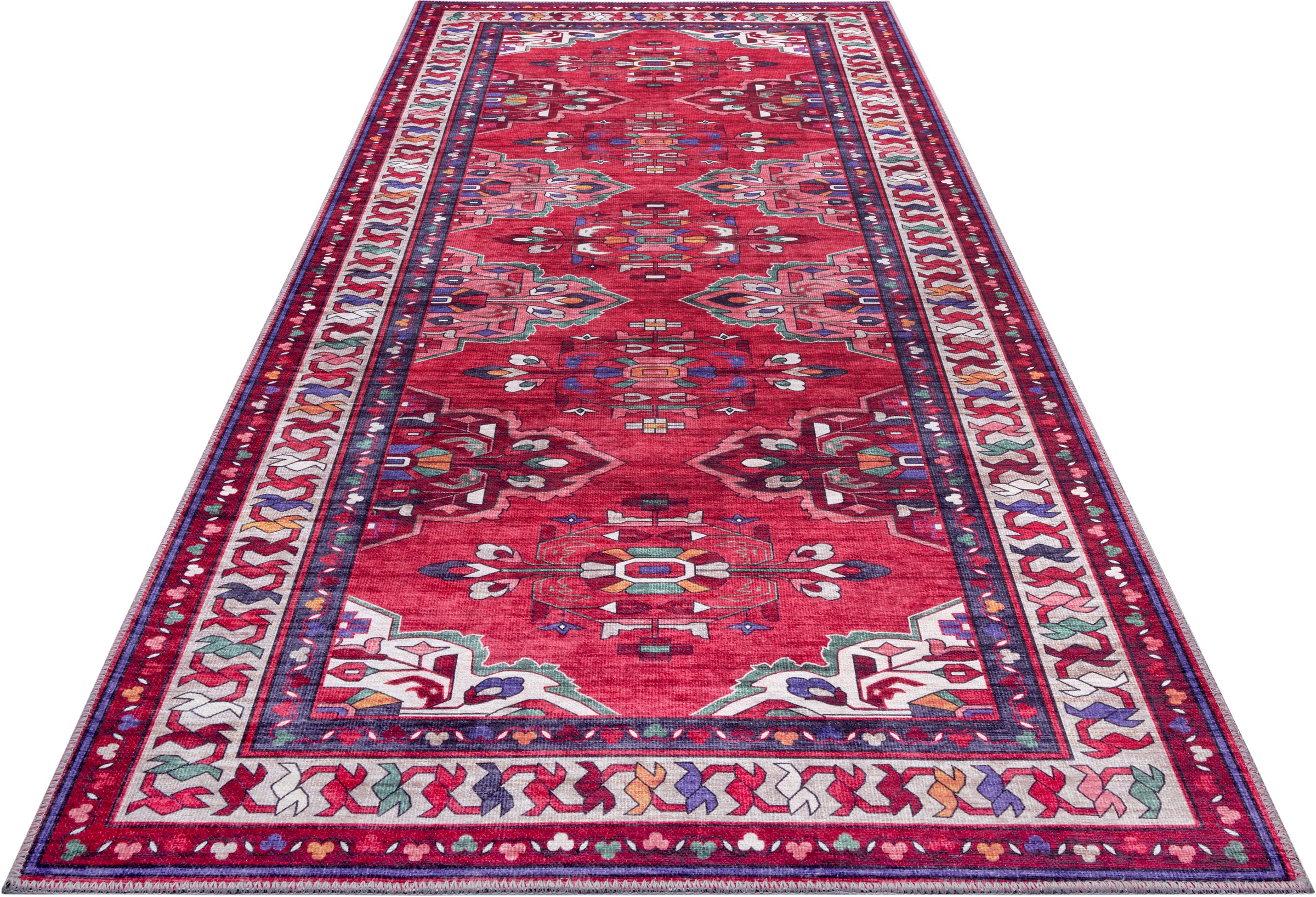 Image of NOURISTAN Läufer »Belutsch Hadia«, rechteckig, 7 mm Höhe, Orient Optik, Vintage Design, kräftige Farben, Wohnzimmer, Schlafzimmer, Robust, Pflegleicht bei Ackermann Versand Schweiz