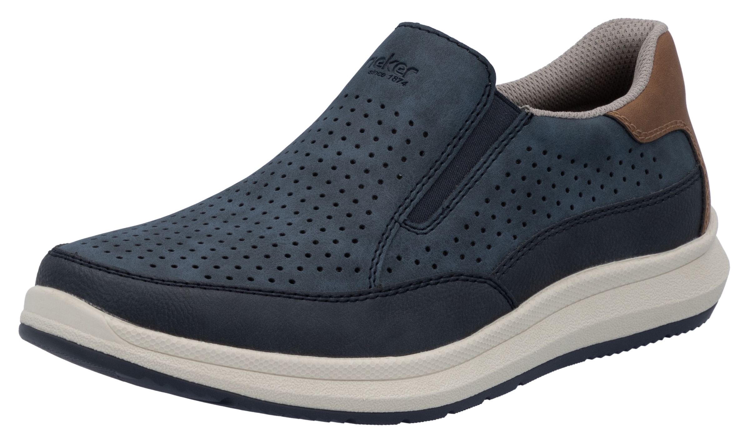 Image of Rieker Slip-On Sneaker, Slipper, Schlupfschuh, Halbschuh mit seitlichen Stretcheinsätzen