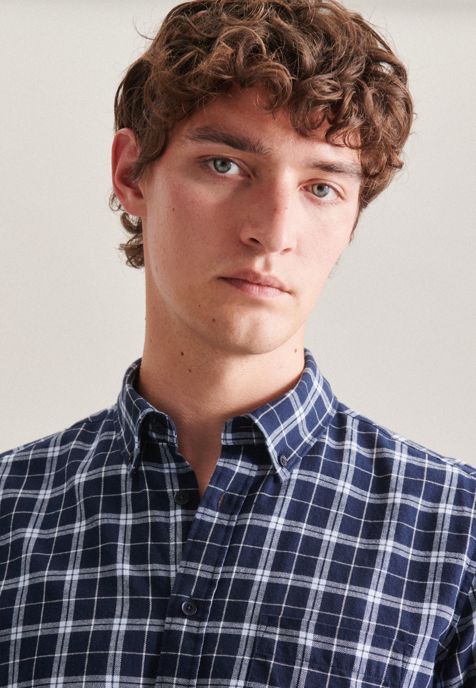 seidensticker Businesshemd »Schwarze Rose«, Regular Langarm Button-Down-Kragen Karo