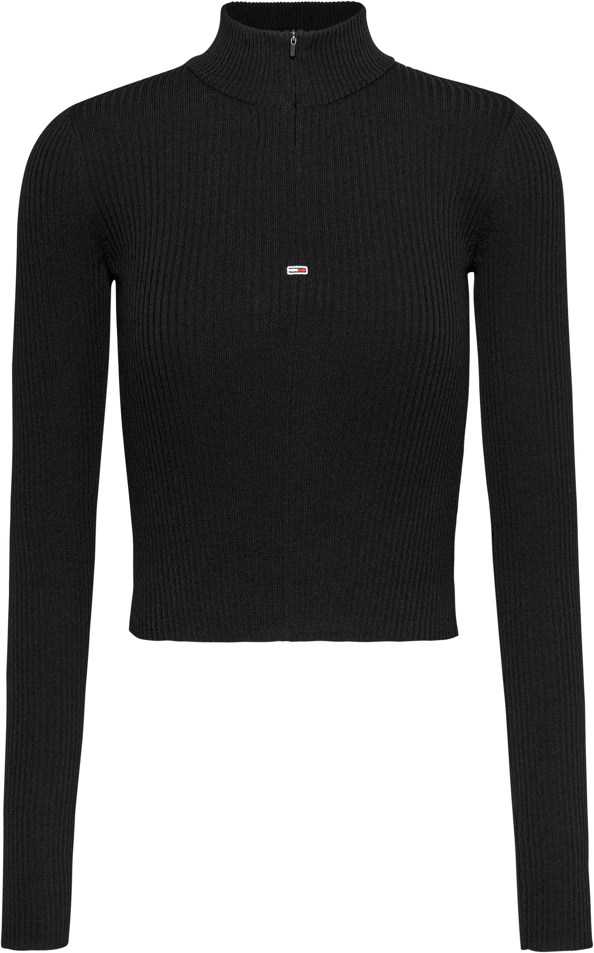 Tommy Jeans Troyer »TJW 1/4 ZIP TECHNICAL RIB«, mit kurzem Reissverschluss