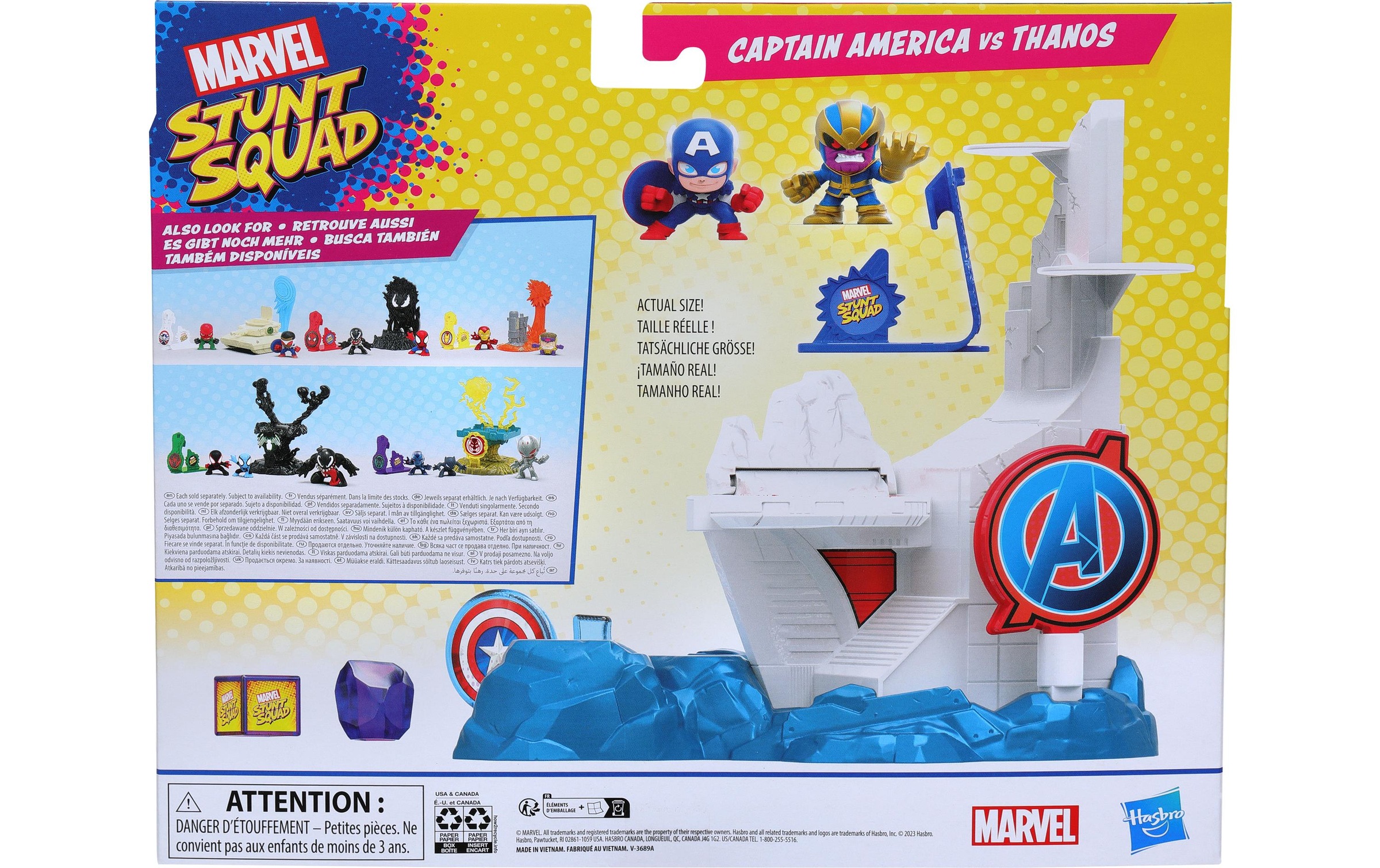 MARVEL Spielfigur »Stunt Squad – Captain America vs. Thanos«