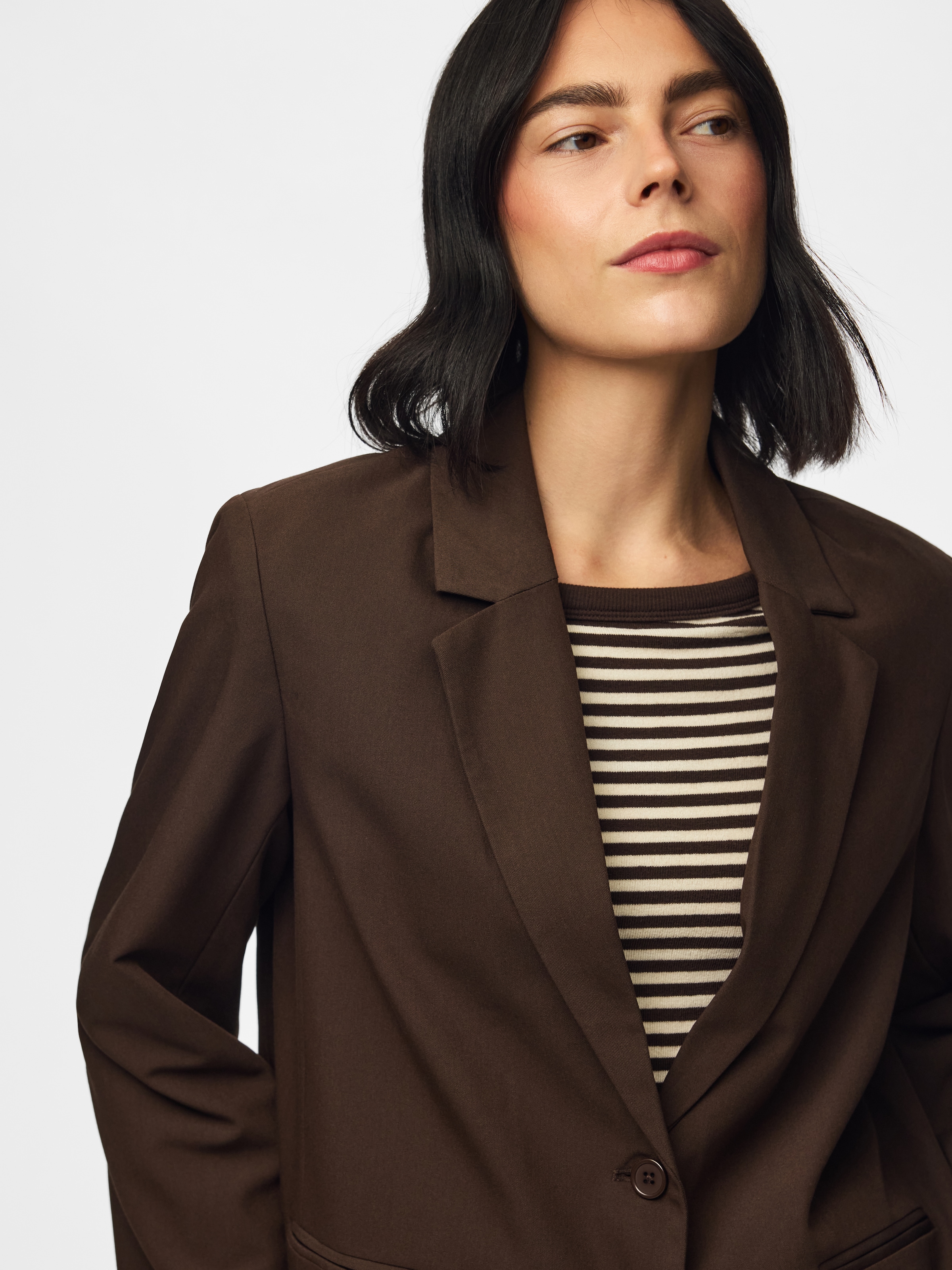 pieces Longblazer »PCBOSELLA LS LOOSE BLAZER NOOS BC« Materialmix