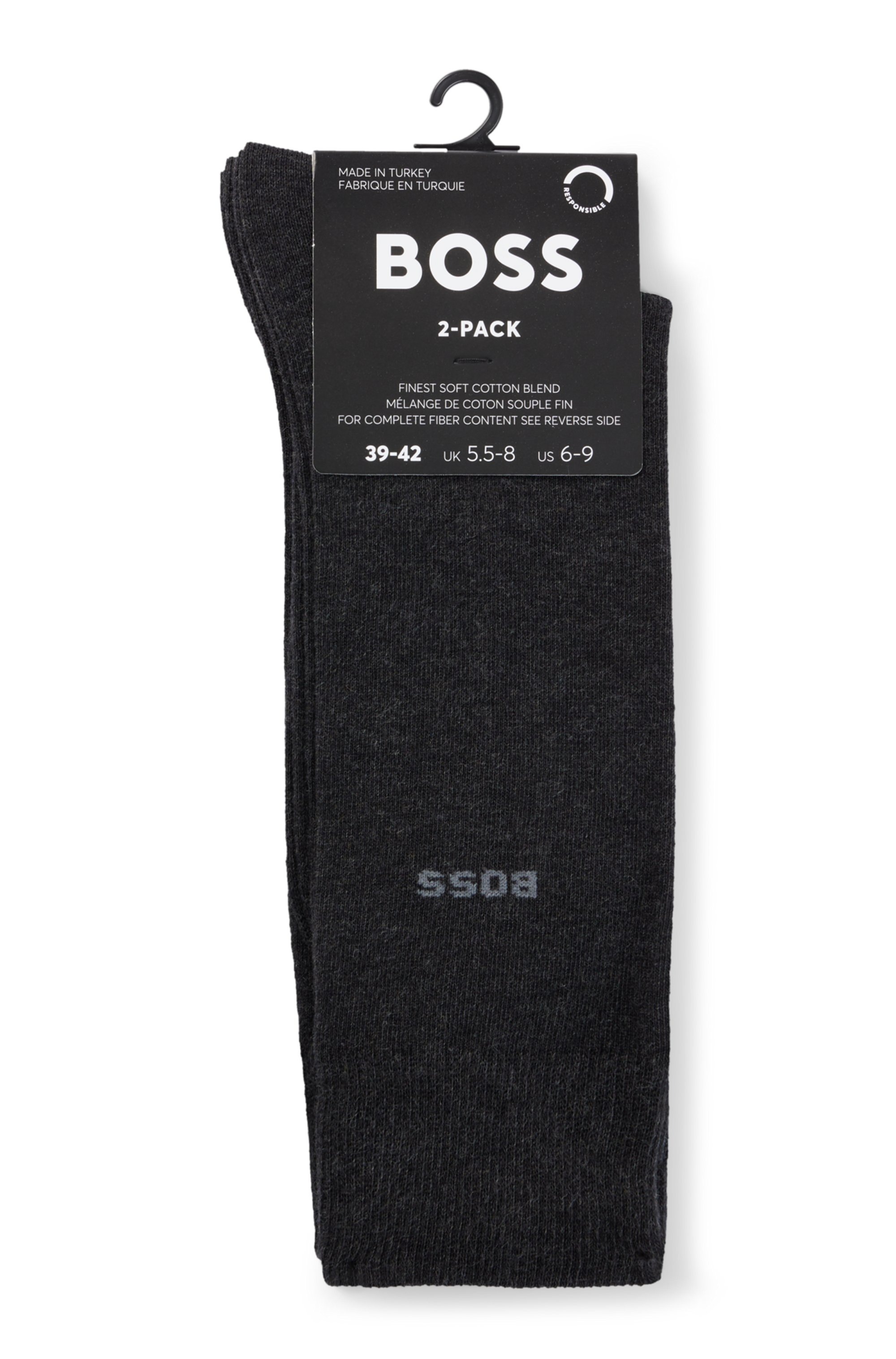 BOSS Businesssocken »2P RS Uni CC«, (Packung, 2 Paar, 2er), mit Markenlogo