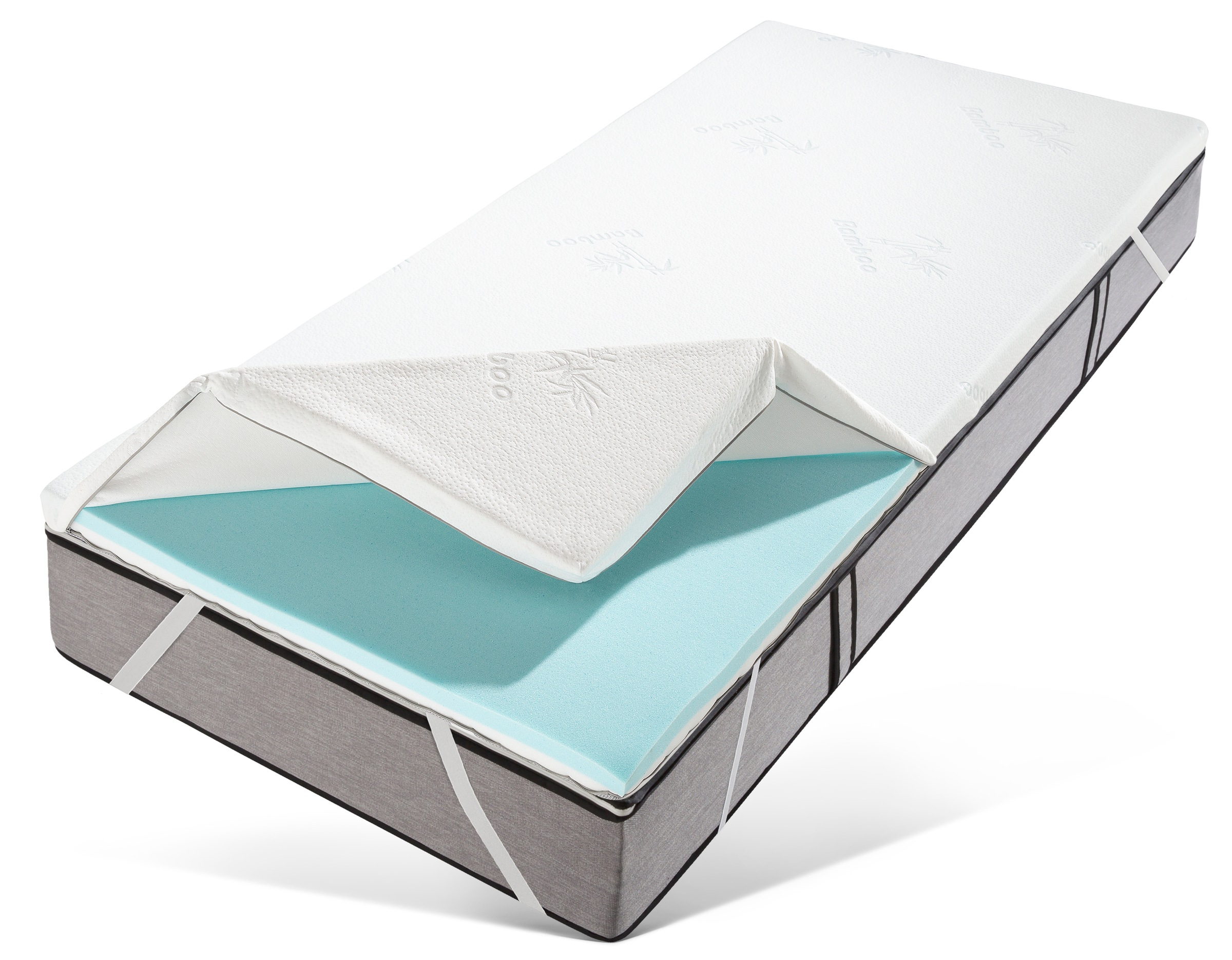 Image of my home Topper »Nathan«, (1 St.), Wendetopper mit 2 unterschiedlich festen Schaumarten; toller kuscheliger Bezug mit 40% Anteil an natürlicher Viskose bei Ackermann Versand Schweiz