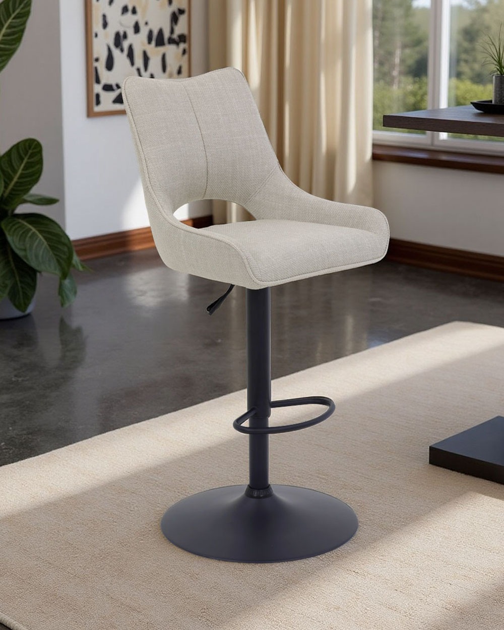 HELA Barhocker »ROCKPORT« Set,  drehbar,höhenverstellbar,Gasdruckfeder,Rückenausschnitt,Tellerfuss