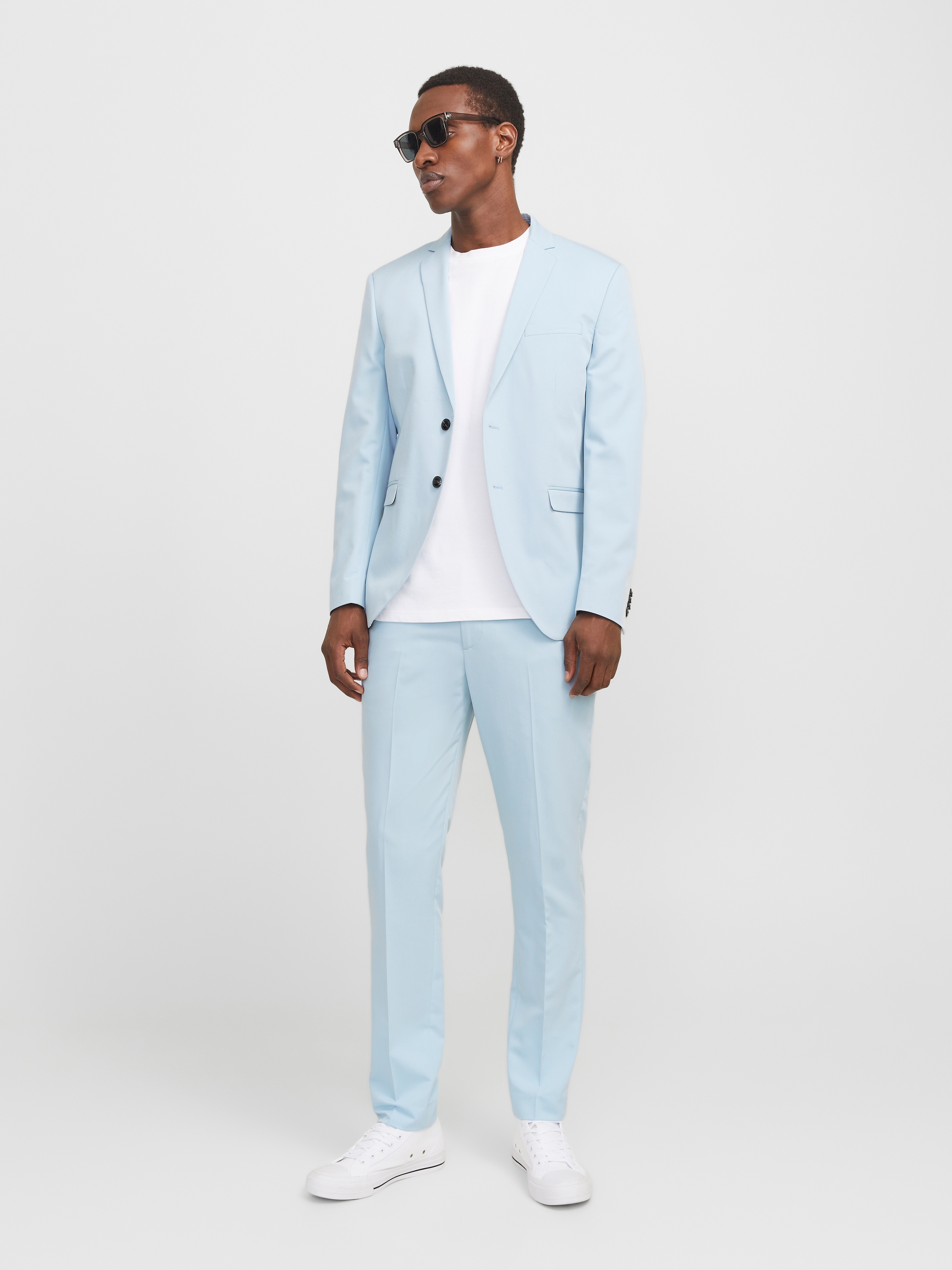 Jack & Jones Costume »JPRFRANCO  Extra schmal, pflegeleicht, stilvoll mit fallendem Revers« coupe slim mélange de polyester, viscose et élasthanne
