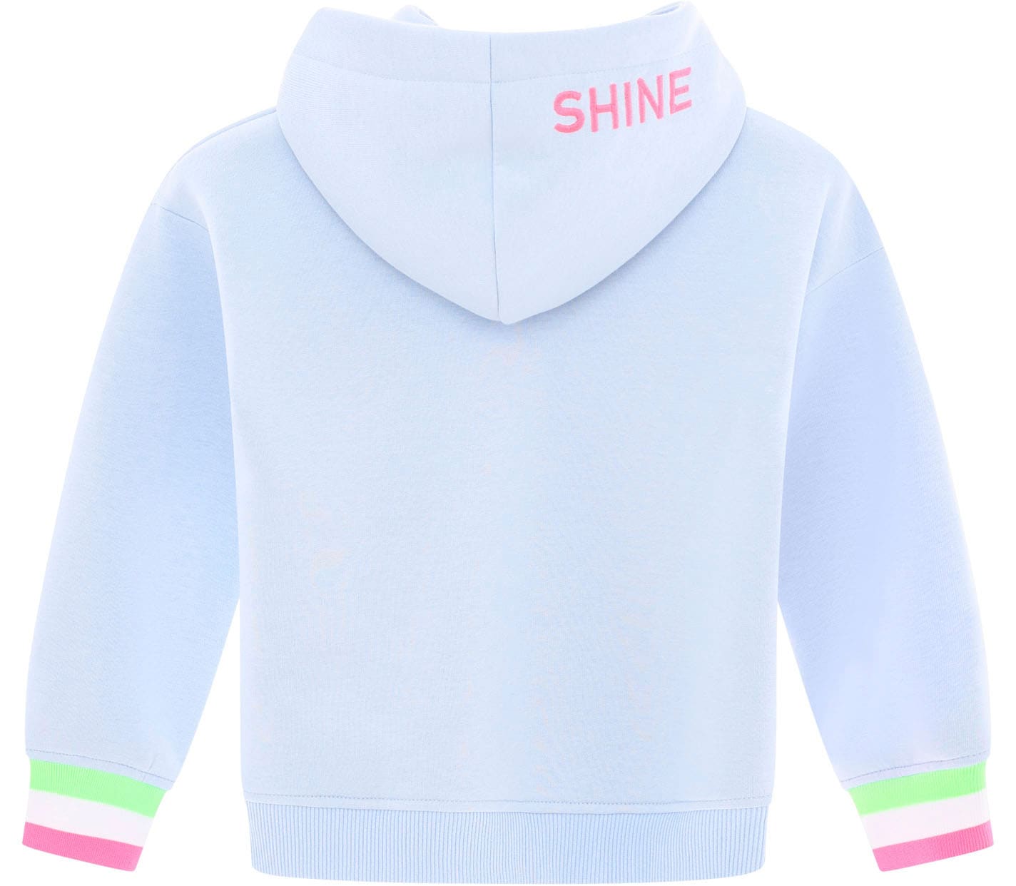 Zwillingsherz Hoodie »"Always Happy" Kids«, mit grossem Smiley und neonfarbenen Details
