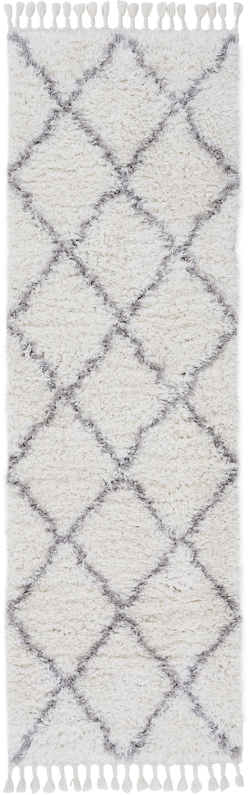 carpetfine Tapis à poils longs »Eddy« Rectangulaire 30 mm Höhe Shaggy, auch als Läufer und in quadratisch, mit Fransen, Wohnzimmer