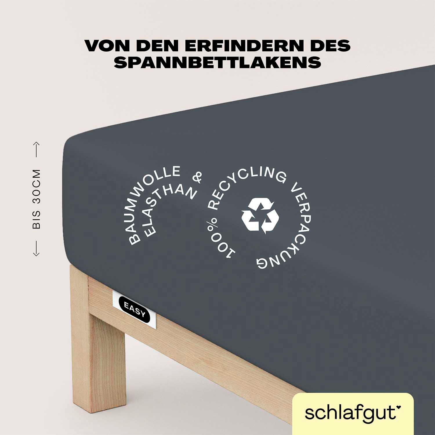 Schlafgut Spannbettlaken »EASY Jersey Elasthan«, MADE IN GREEN by OEKO-TEX®