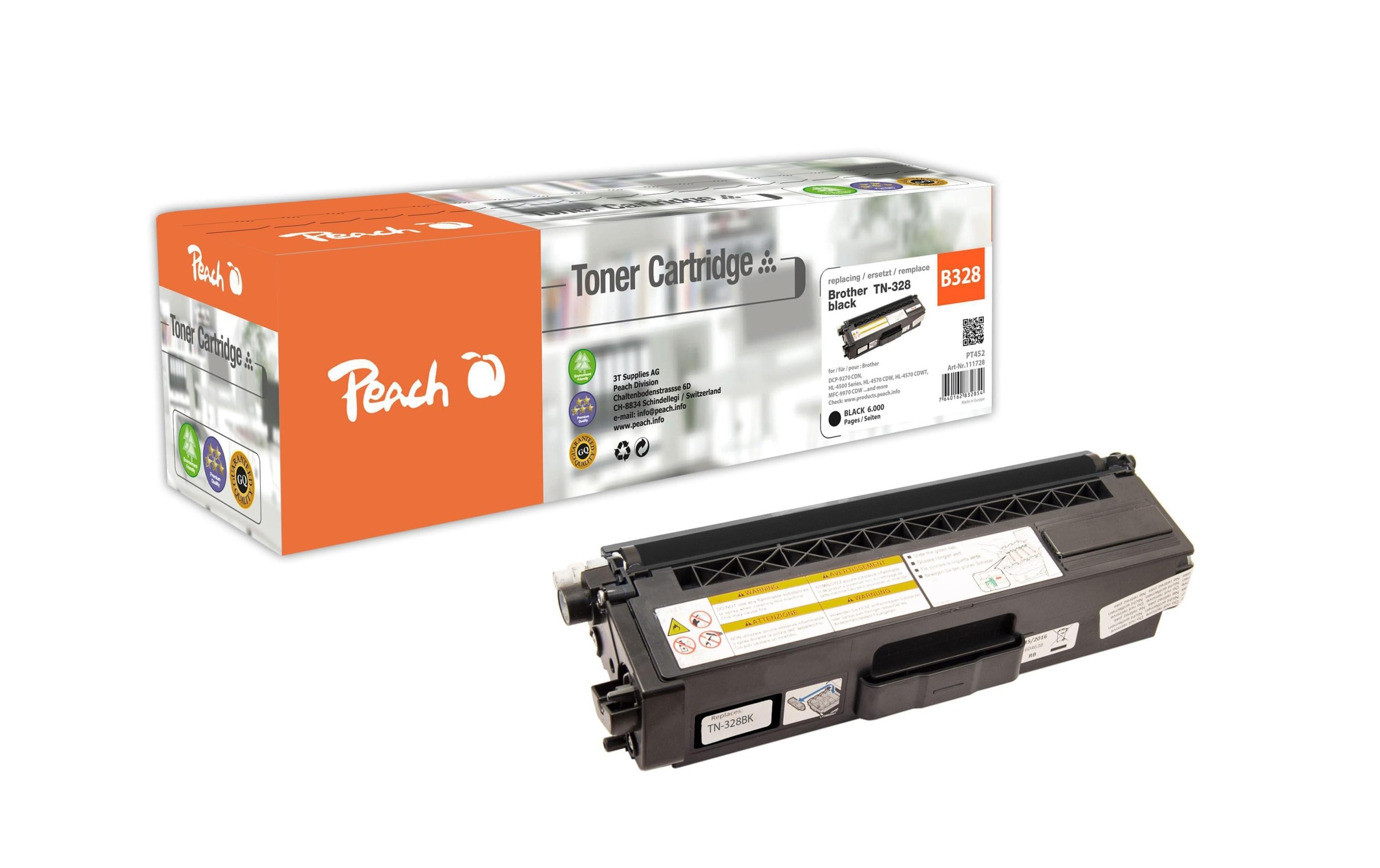 Image of Peach Tonerpatrone "Brother TN-328BK Black"