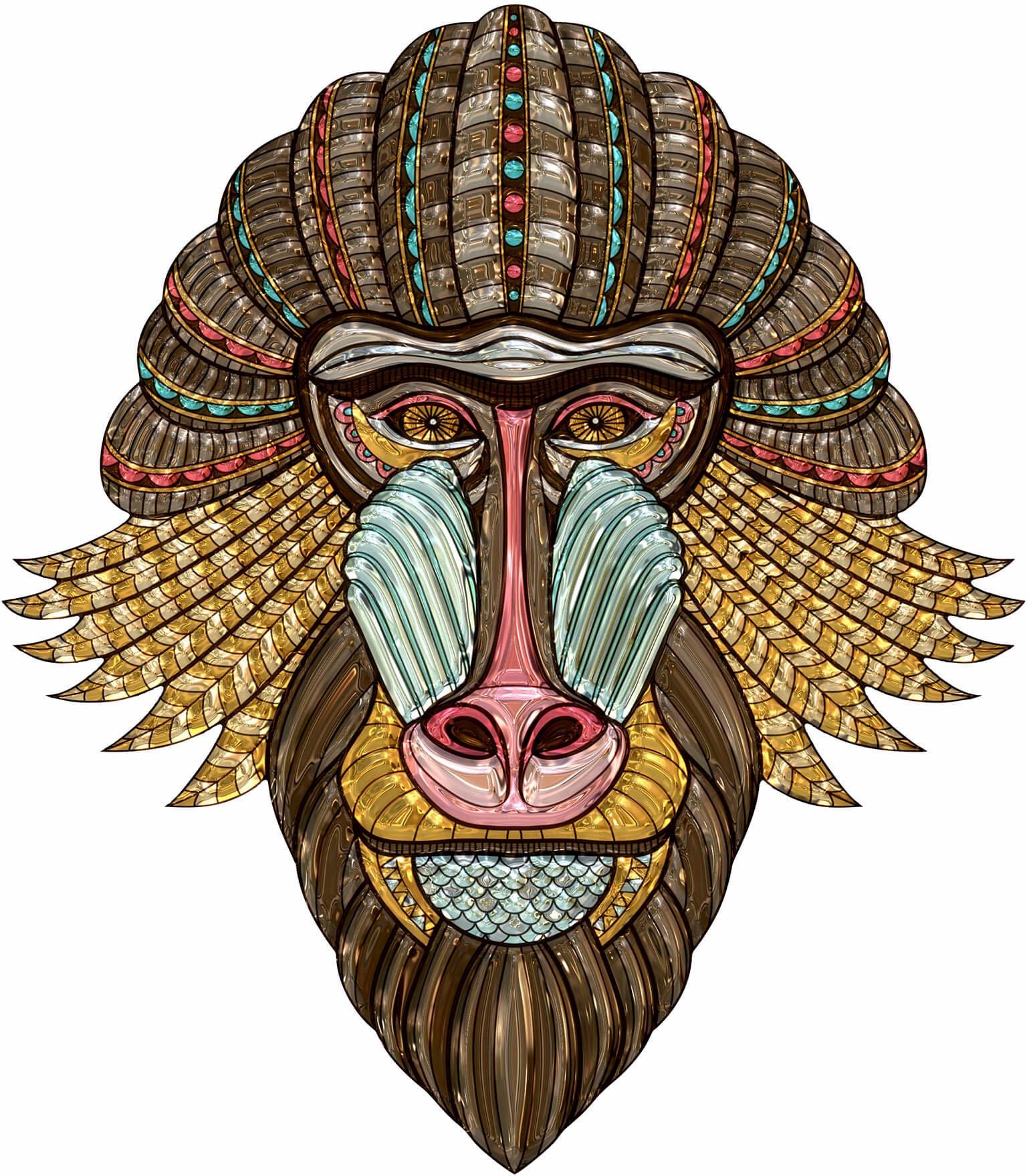 Image of Wall-Art Wandtattoo »Metallic Mandrill« bei Ackermann Versand Schweiz