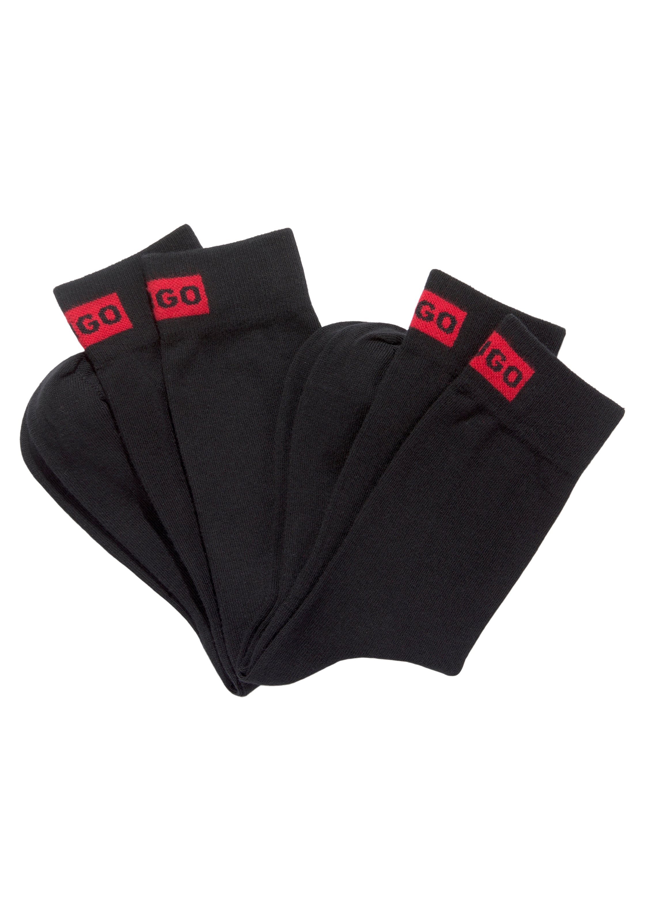 HUGO Underwear Businesssocken »2P RS LABEL CC W«, (Packung, 2 Paar, 2er), mit eingesticktem Markenlabel