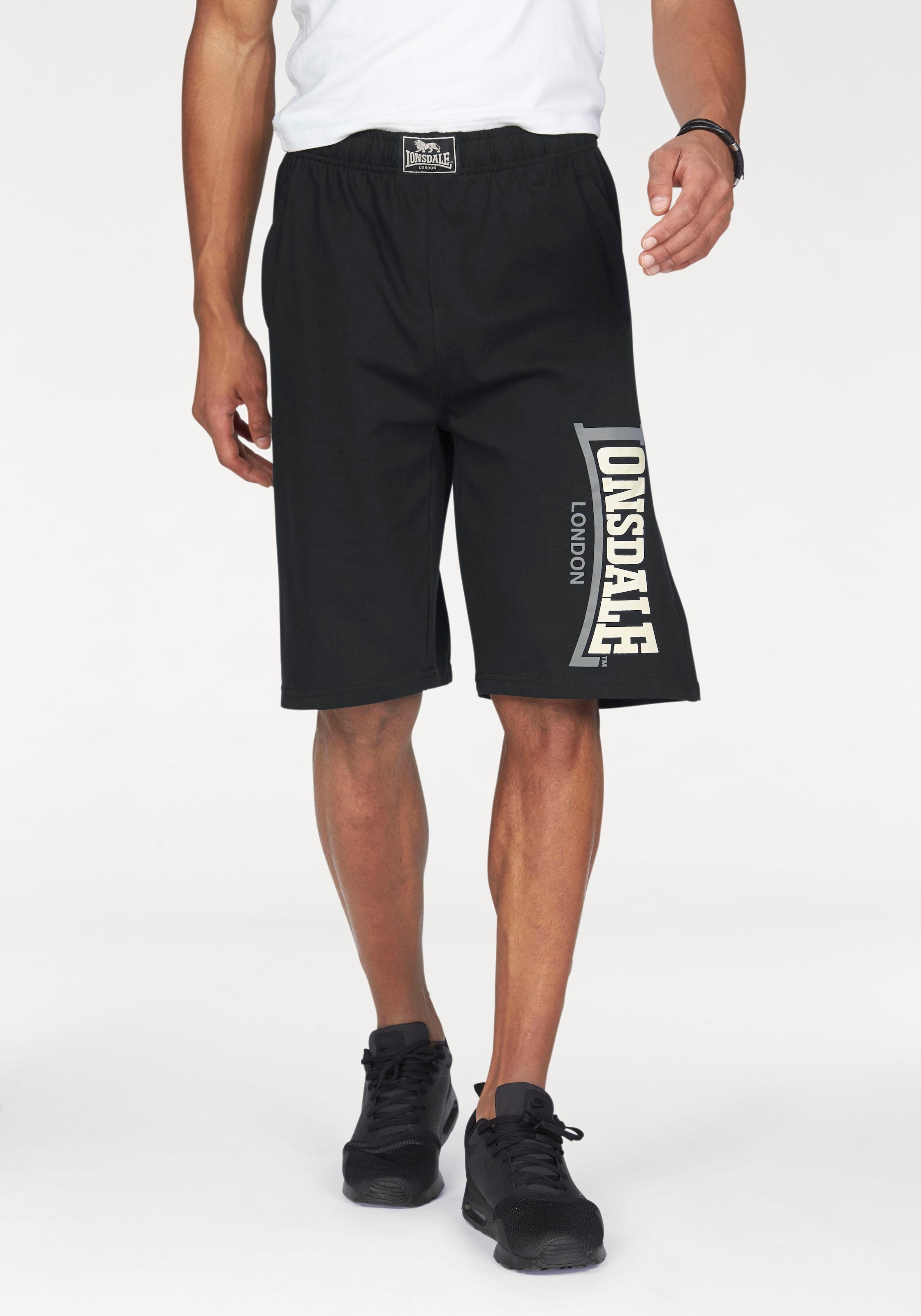 Image of Lonsdale Sweatshorts "LOGO JAM" mit Gummizugbund und Seitentaschen