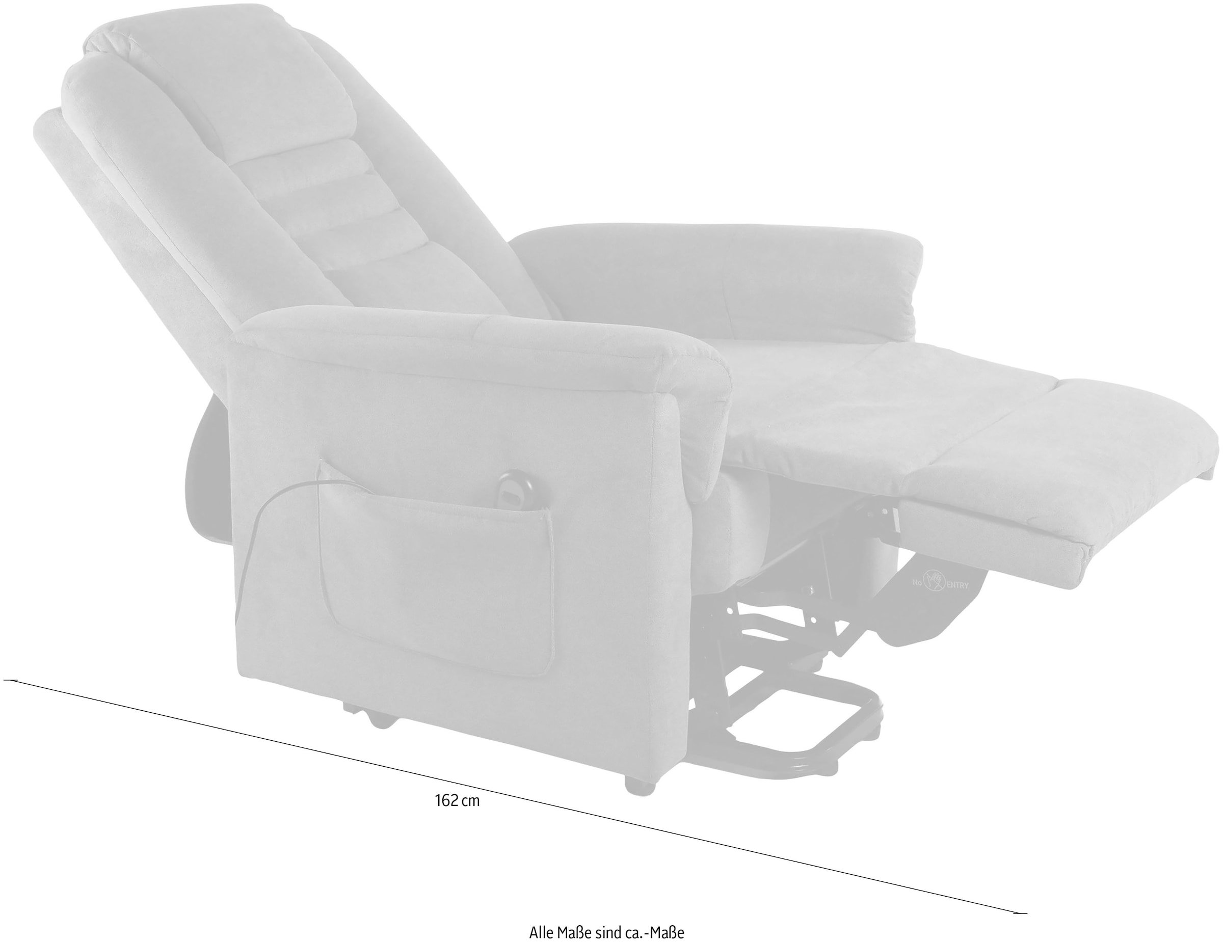 Duo Collection Fauteuil TV »Granada mit elektrischer Aufstehhilfe« fonction relaxation et ressorts ensachés avec suspension à ressorts ondulés en acier
