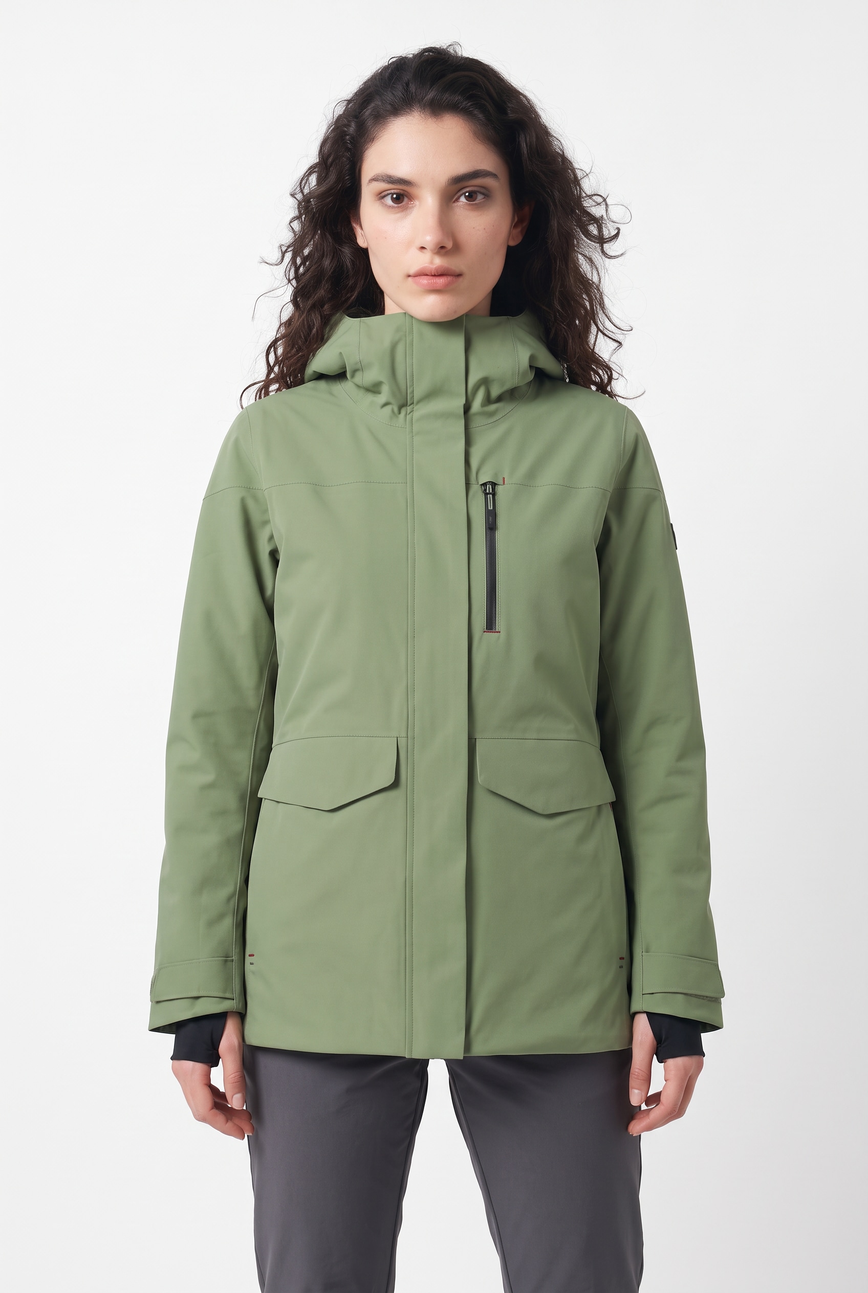 Image of CMP Funktionsparka "WOMAN LONG JACKET FIX HOOD" mit Kapuze Winddicht,Wasserdicht, Getapte Nähte, Wärmende Wattierung