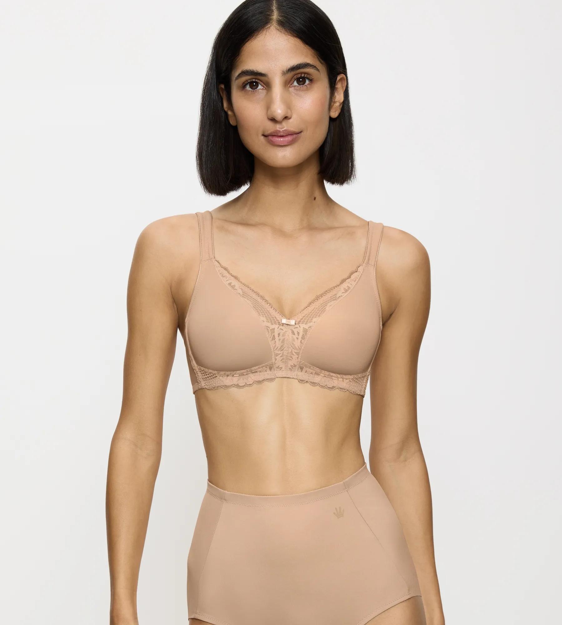 Image of Triumph Bügelloser BH "Modern Lace+Cotton" Spitzeneinsätze, starker Halt ohne Bügel, atmungsaktiv, leicht