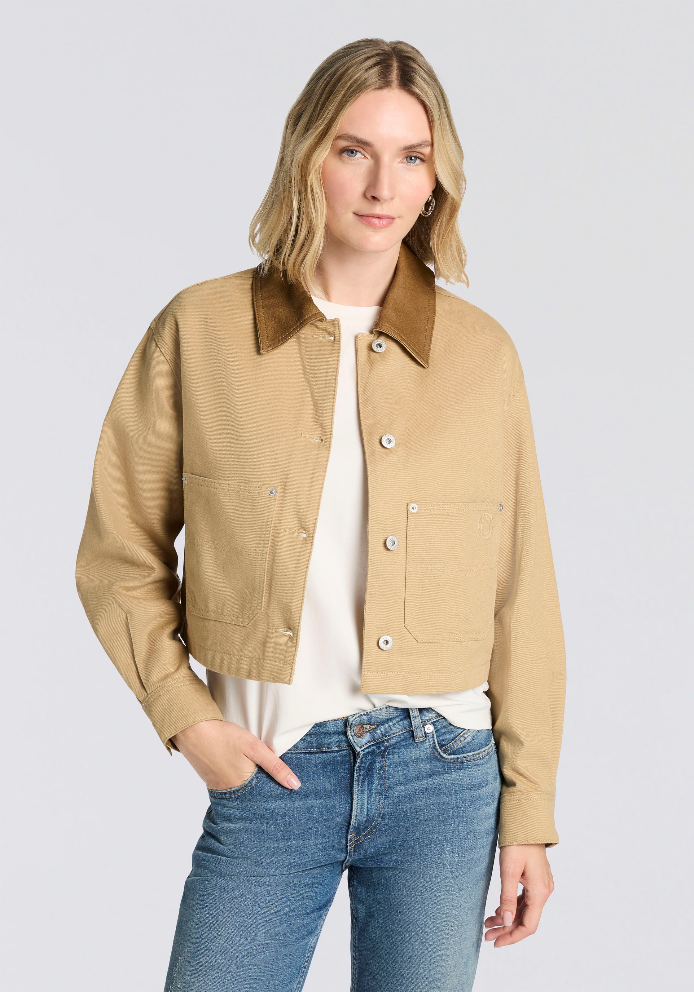 Image of HUGO Kurzjacke "Andeso" im Boxy Fit, cropped