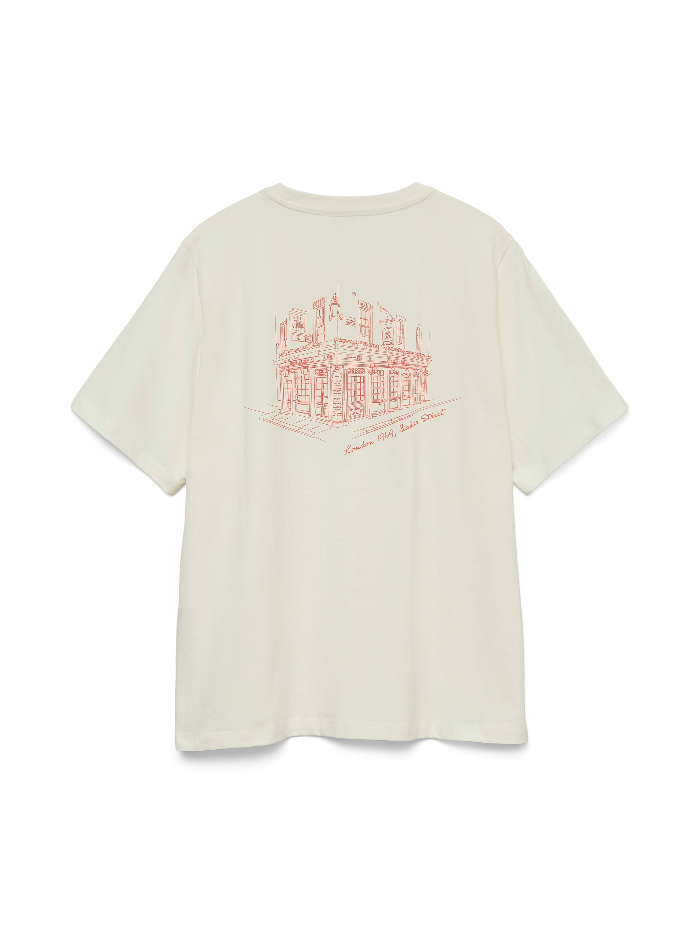 Vero Moda T-shirt à manches courtes »VMYVONNE CATY SS TOP BOX JRS« mit Rückenprint