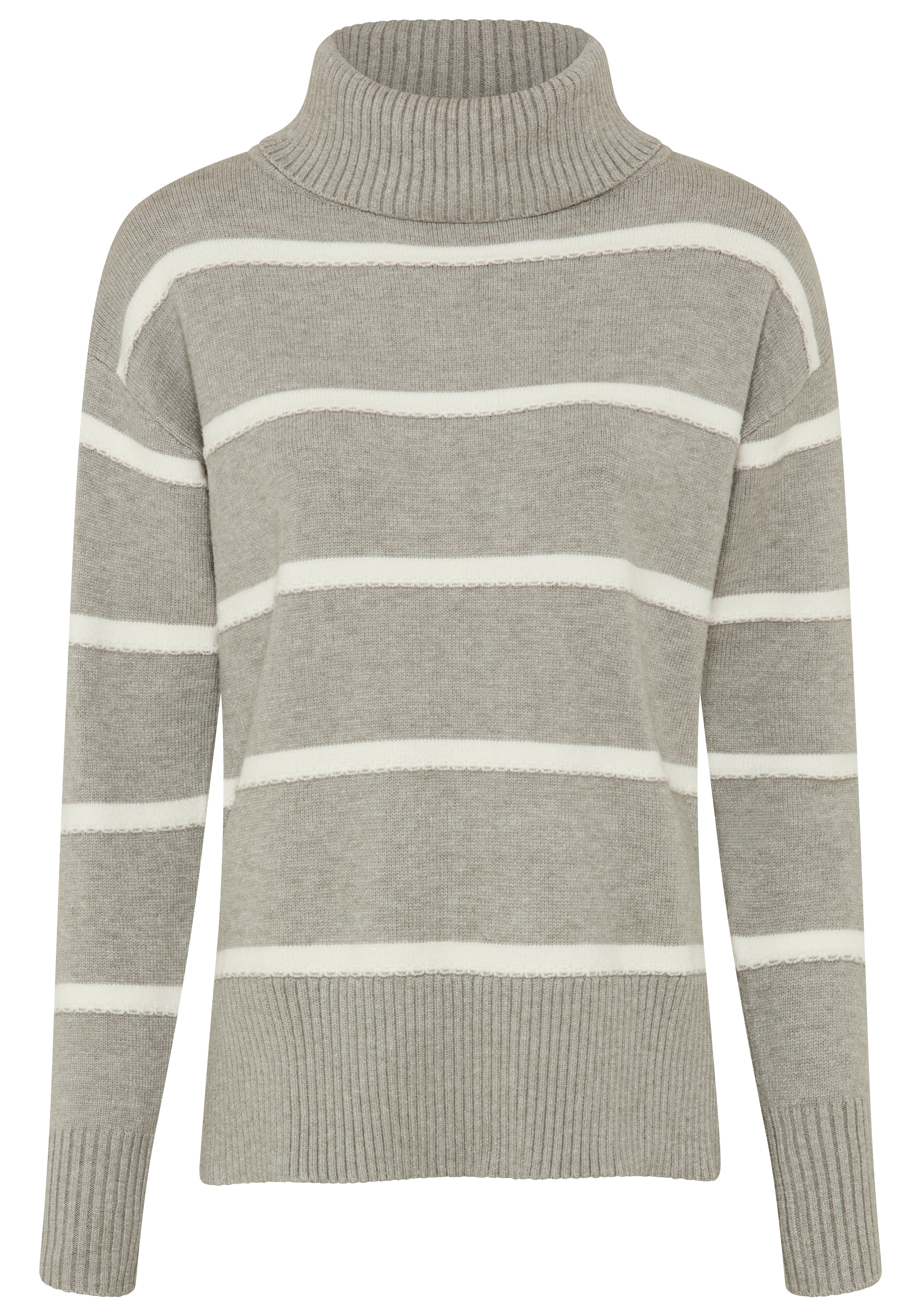 Tamaris Rollkragenpullover »in Oversize-Passform mit gestreifter Optik« aus weicher Viskosemischung