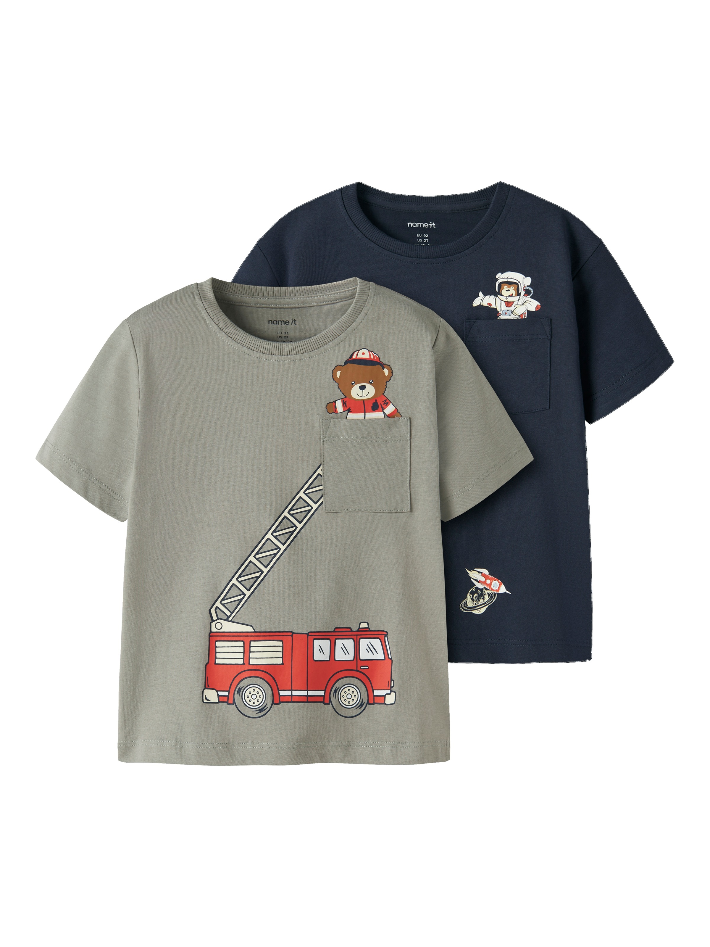Image of Name It T-Shirt "NMMVILIAN 2P SS NREG TOP" Packung, 2