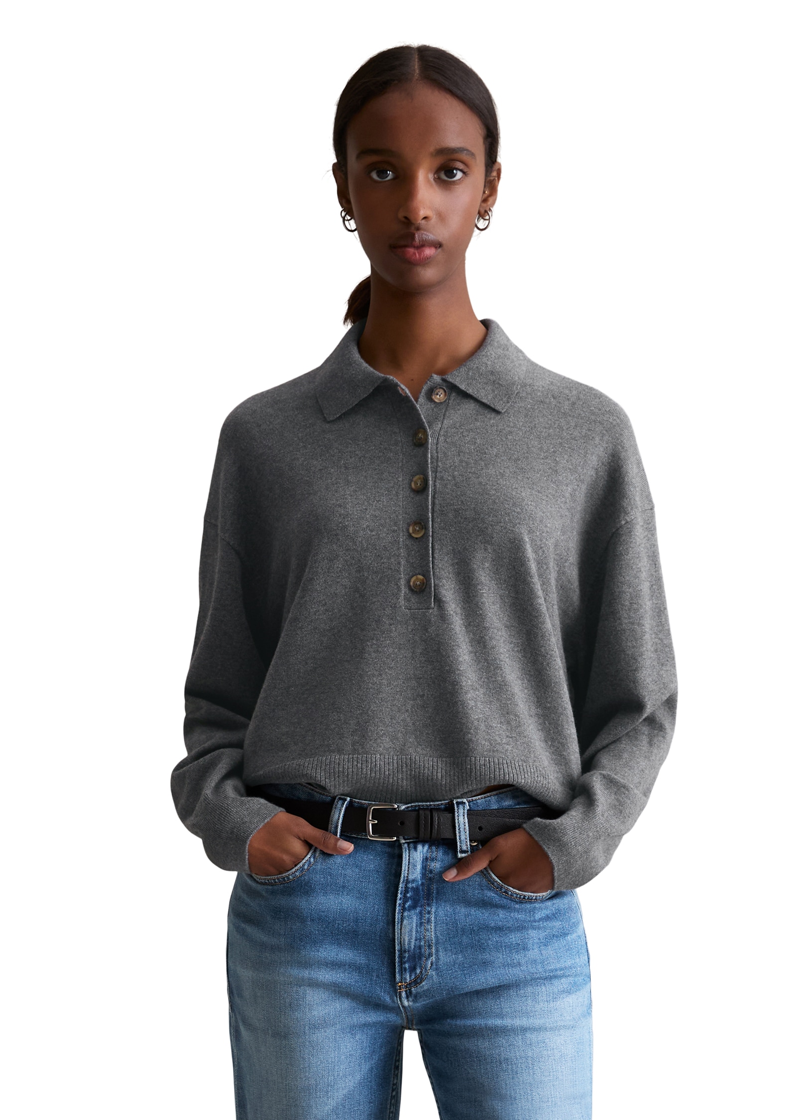 Image of Marc OPolo DENIM Polokragenpullover "relaxed fit aus Soft Cotton Stretch"