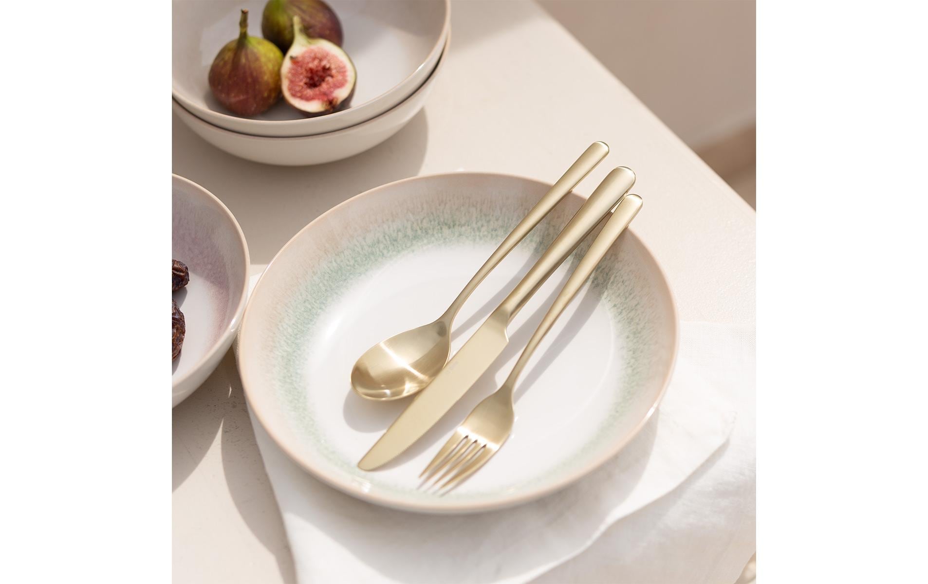   Speiseteller »Lunasol Elements Vulcano Sand la mar 4 Stück 18 cm« Teller-Set