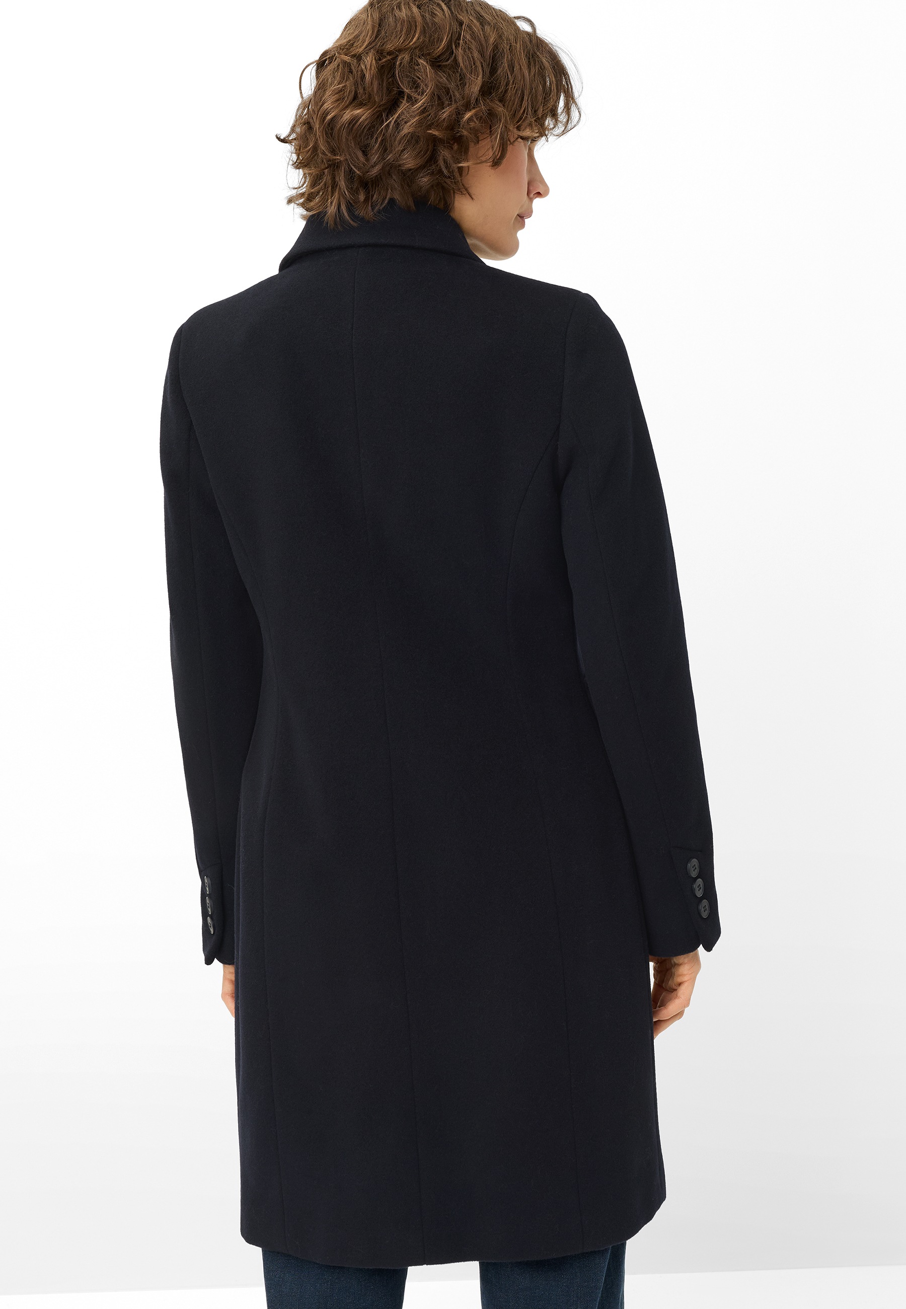Fuchs Schmitt Manteau en laine Col à revers, coupe régulière, poches à rabat