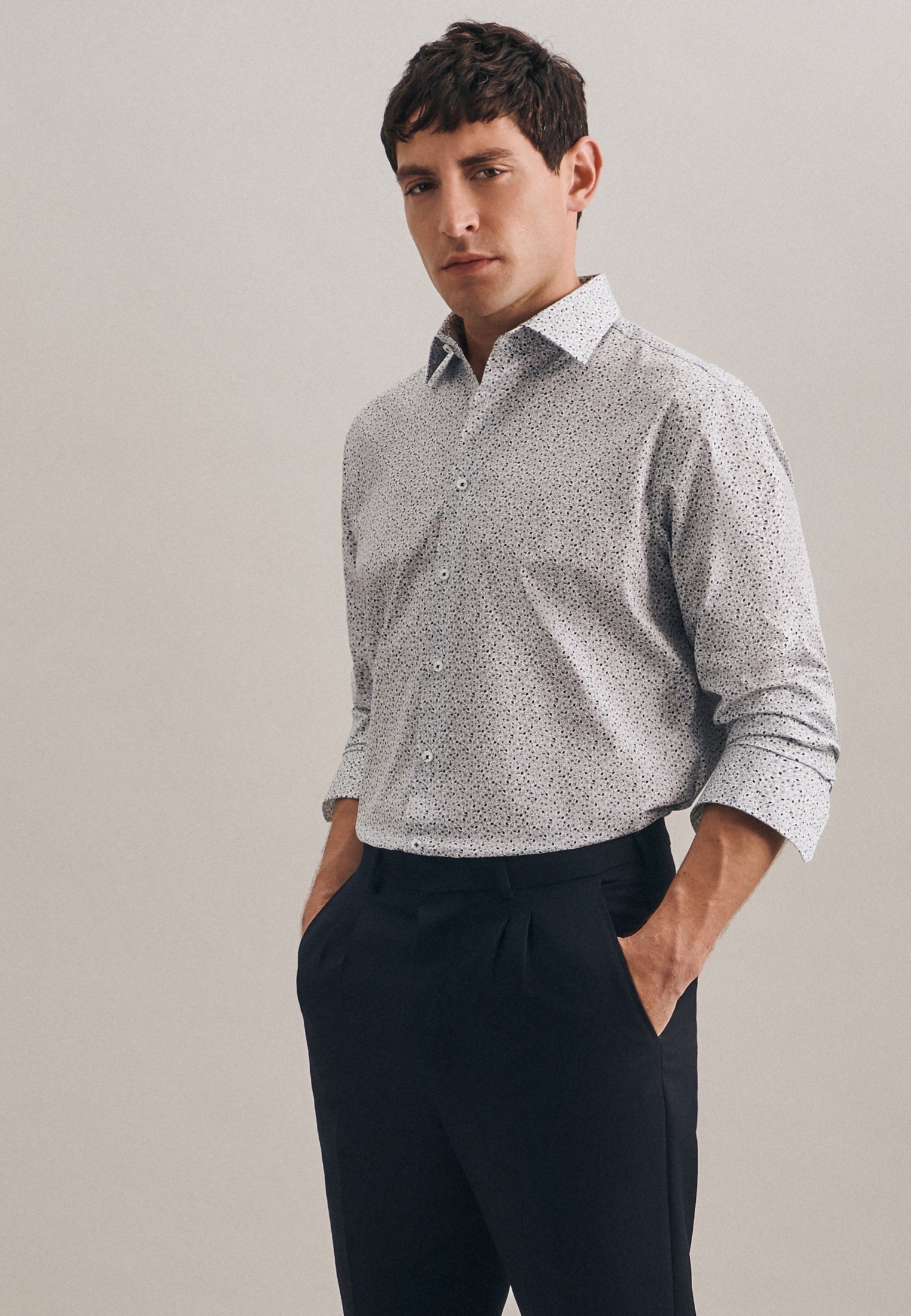 Image of seidensticker Businesshemd »X-Slim«, X-Slim Langarm Kentkragen Druck bei Ackermann Versand Schweiz