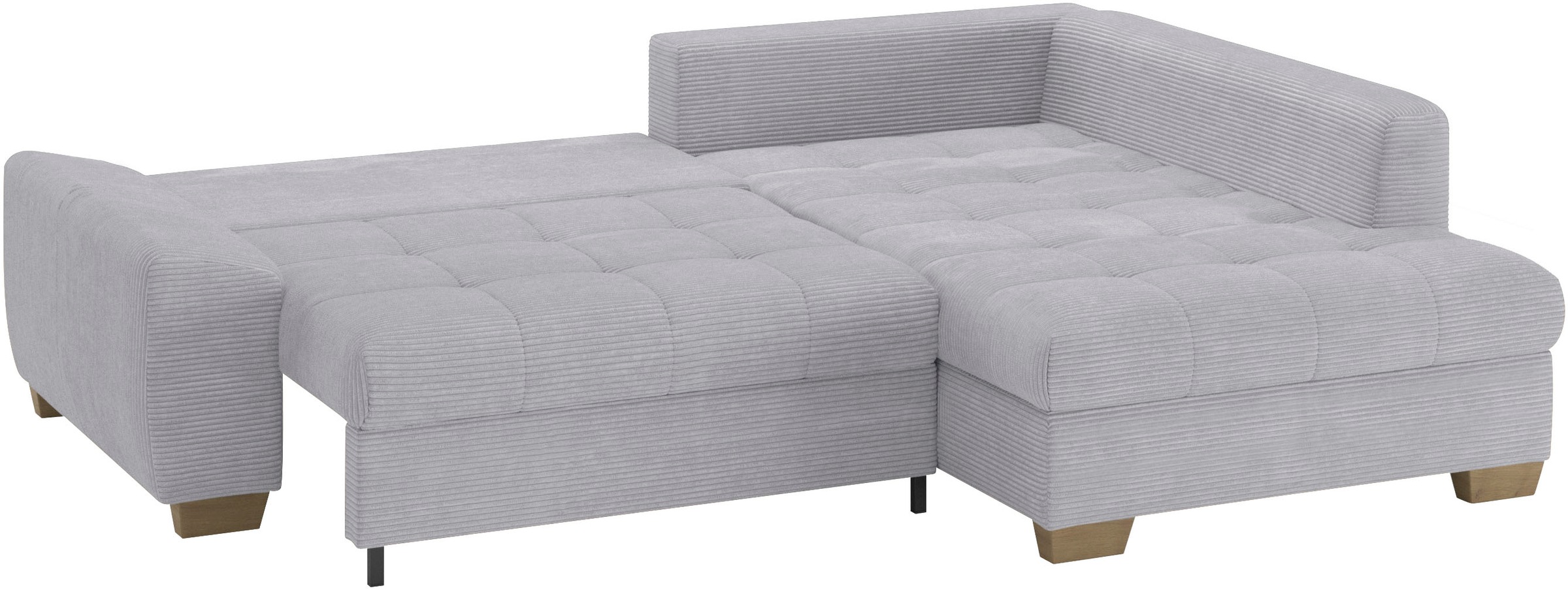 Mr. Couch Ecksofa »Nikita II, L-Form«, Wahlweise mit Bettfunktion, Bettkasten & RGB-LED-Beleuchtung