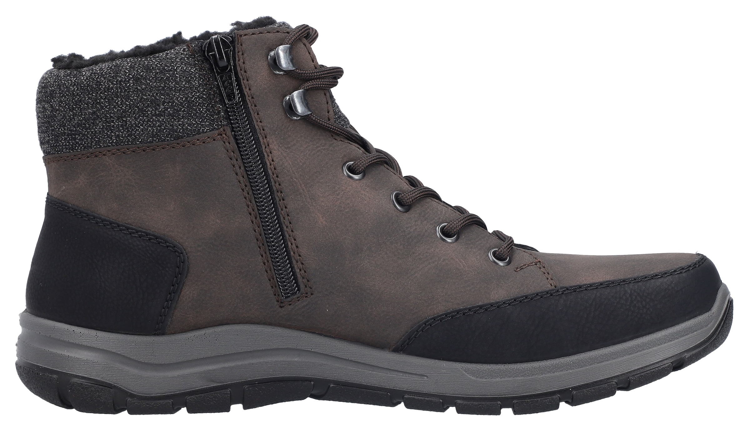 Rieker Winterboots, Schnürboots, Outdoorschuh mit praktischem Innenreissverschluss