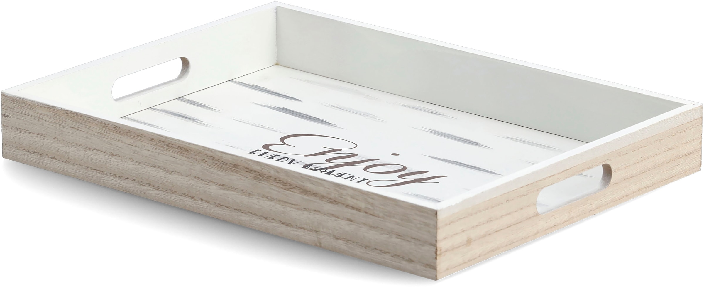 Image of Zeller Present Tablett "Enjoy" Hochwertiges Poloniaholz