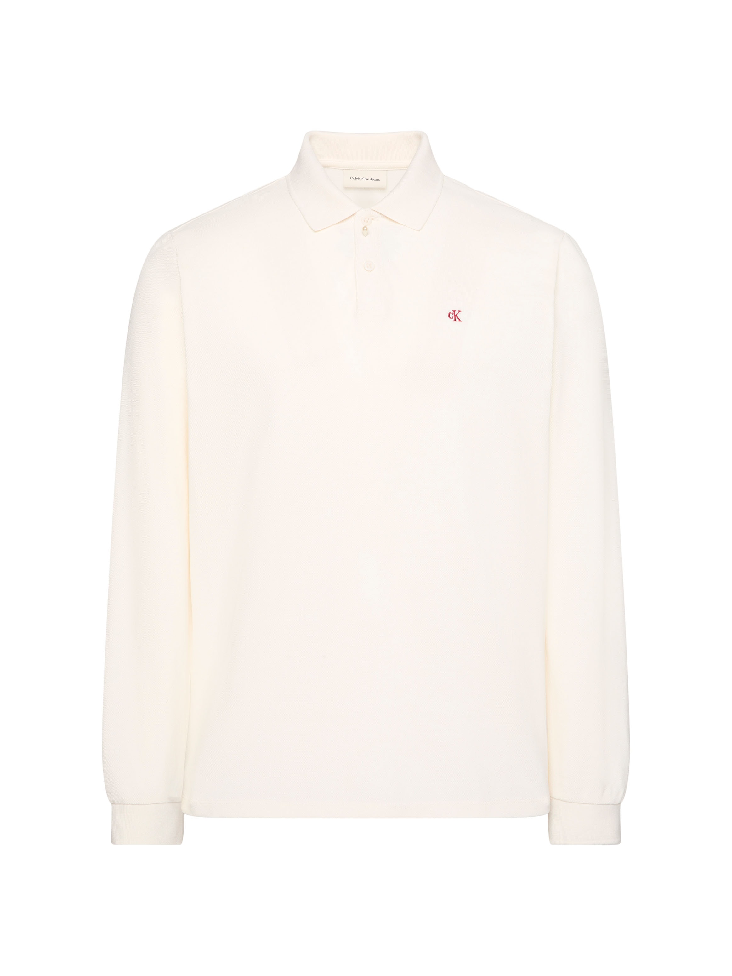 Calvin Klein Jeans Polo à manches longues Regular fit mit Rundhalsausschnitt