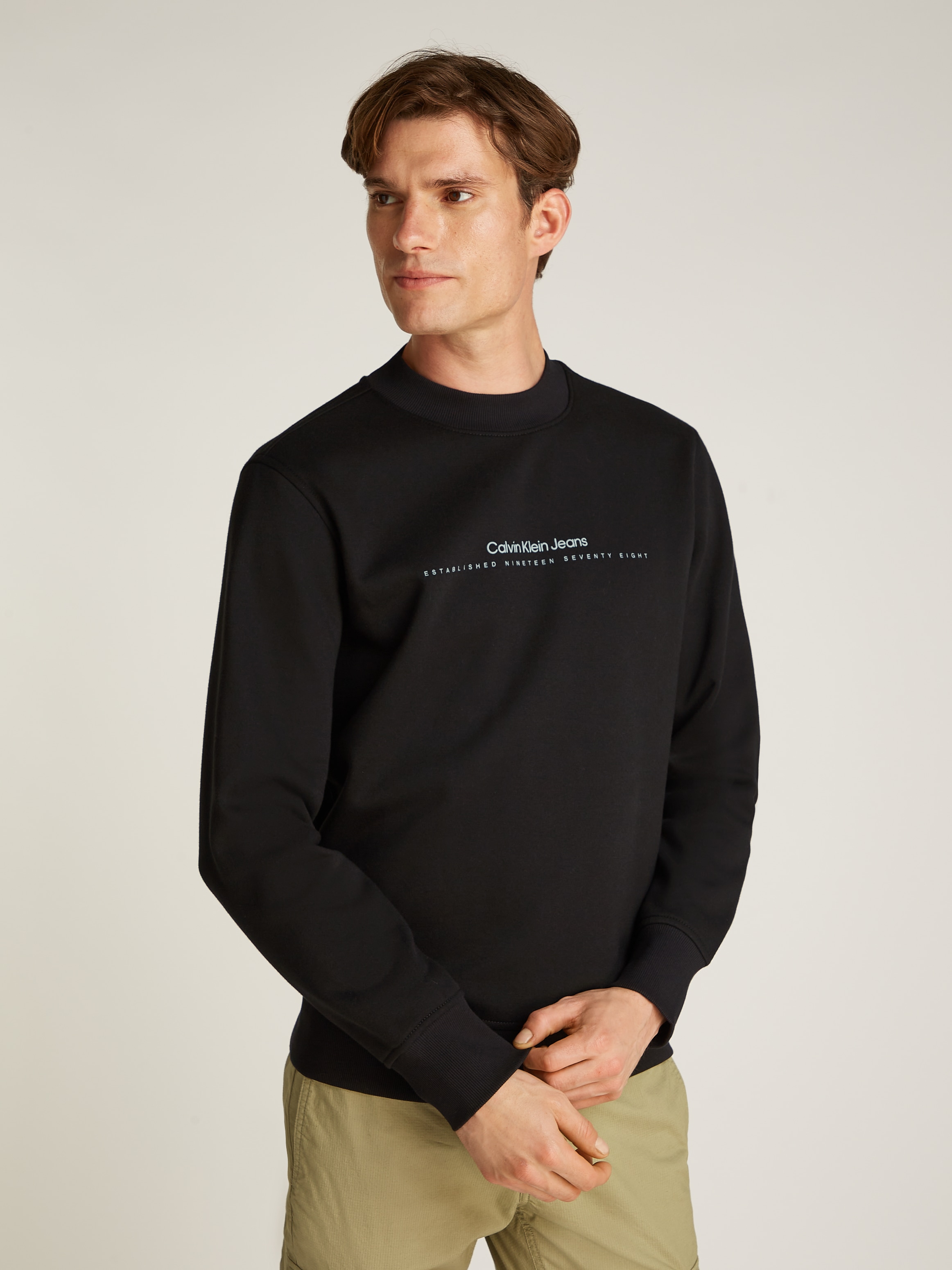 Calvin Klein Jeans Sweatshirt »MINIMAL LOGO CREW NECK«, Logodruck