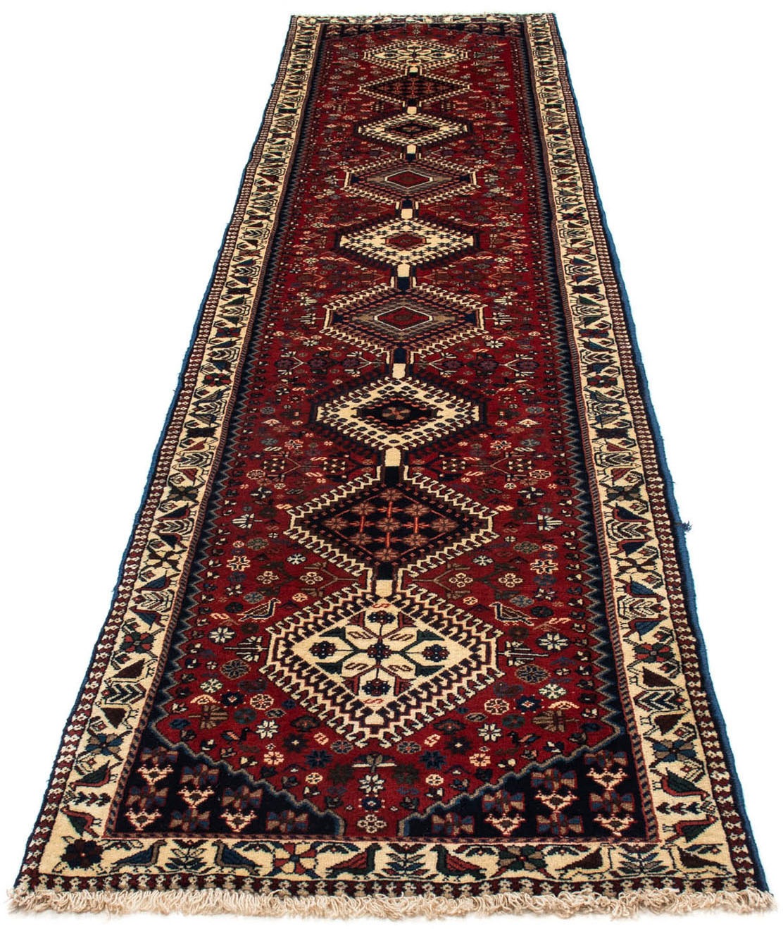 Image of morgenland Hochflor-Läufer »Yalameh Felder Multicolore 398 x 83 cm«, rechteckig, 1 mm Höhe, Unikat mit Zertifikat bei Ackermann Versand Schweiz