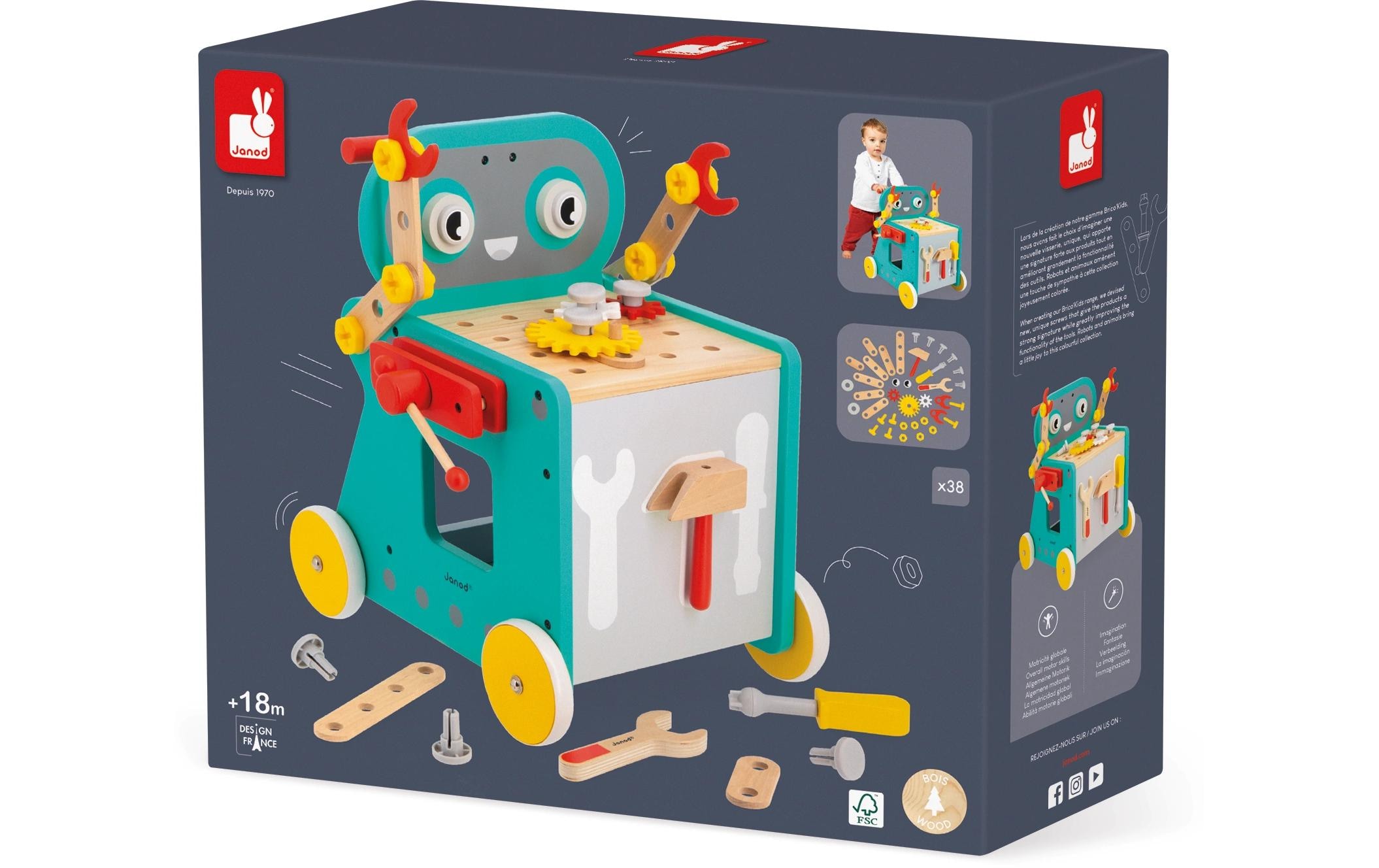 Janod Lernspielzeug »Roboterwagen«