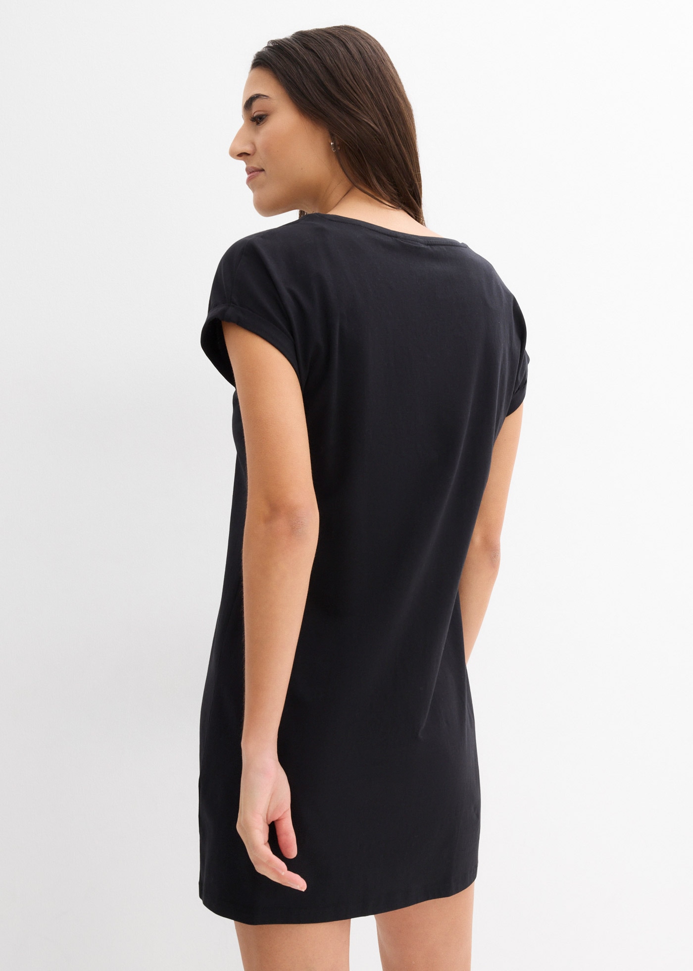 bonprix Robe t-shirt Packung, 2 pièces tlg. für Frühling und Sommer, aus reiner Baumwolle, lockerer Schnitt