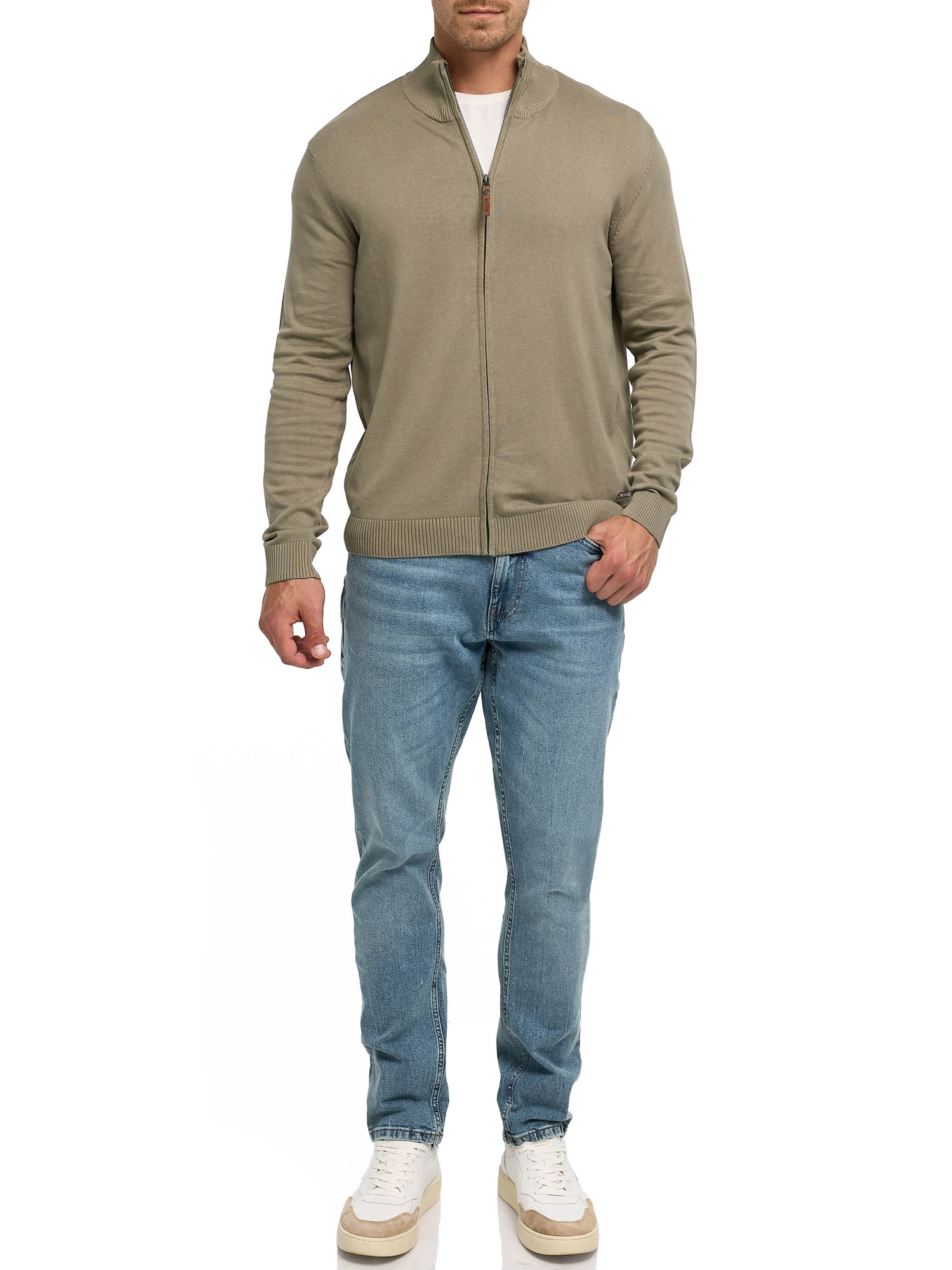 Indicode Veste en tricot »INArkmill cardigan« coton, coupe régulière