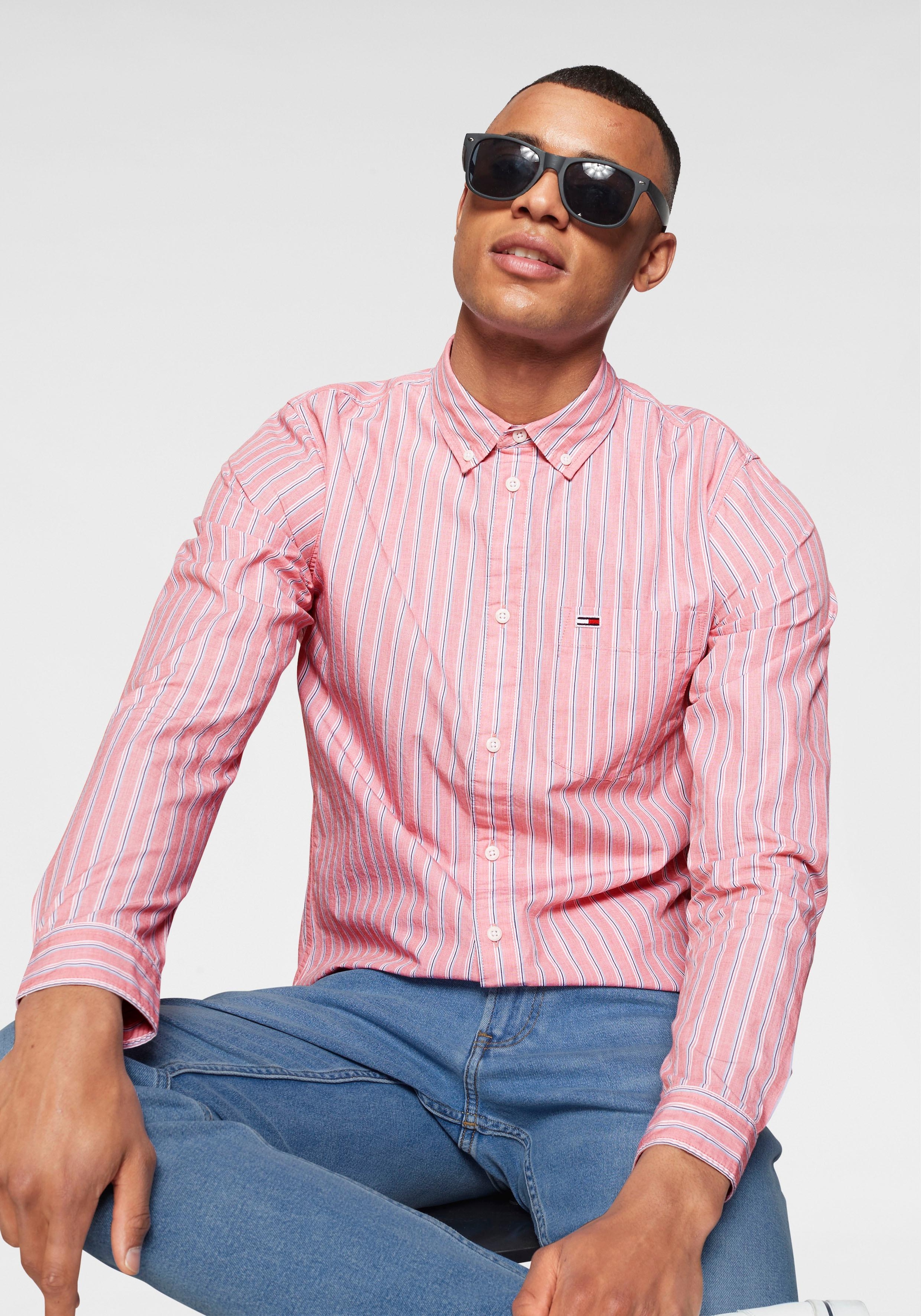 Image of Tommy Jeans Langarmhemd »TJM CLASSICS POPLIN STRIPE SHIRT« bei Ackermann Versand Schweiz